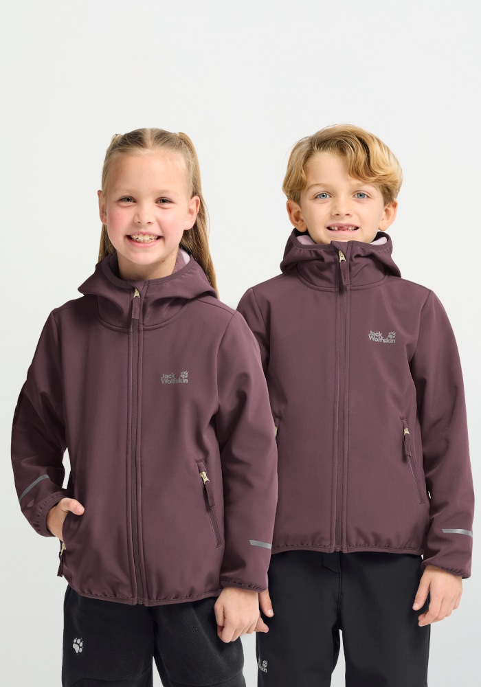 Jack Wolfskin Softshelljacke "FOURWINDS JKT K" wasserabweisend, windabweisend, mit Reißverschluss