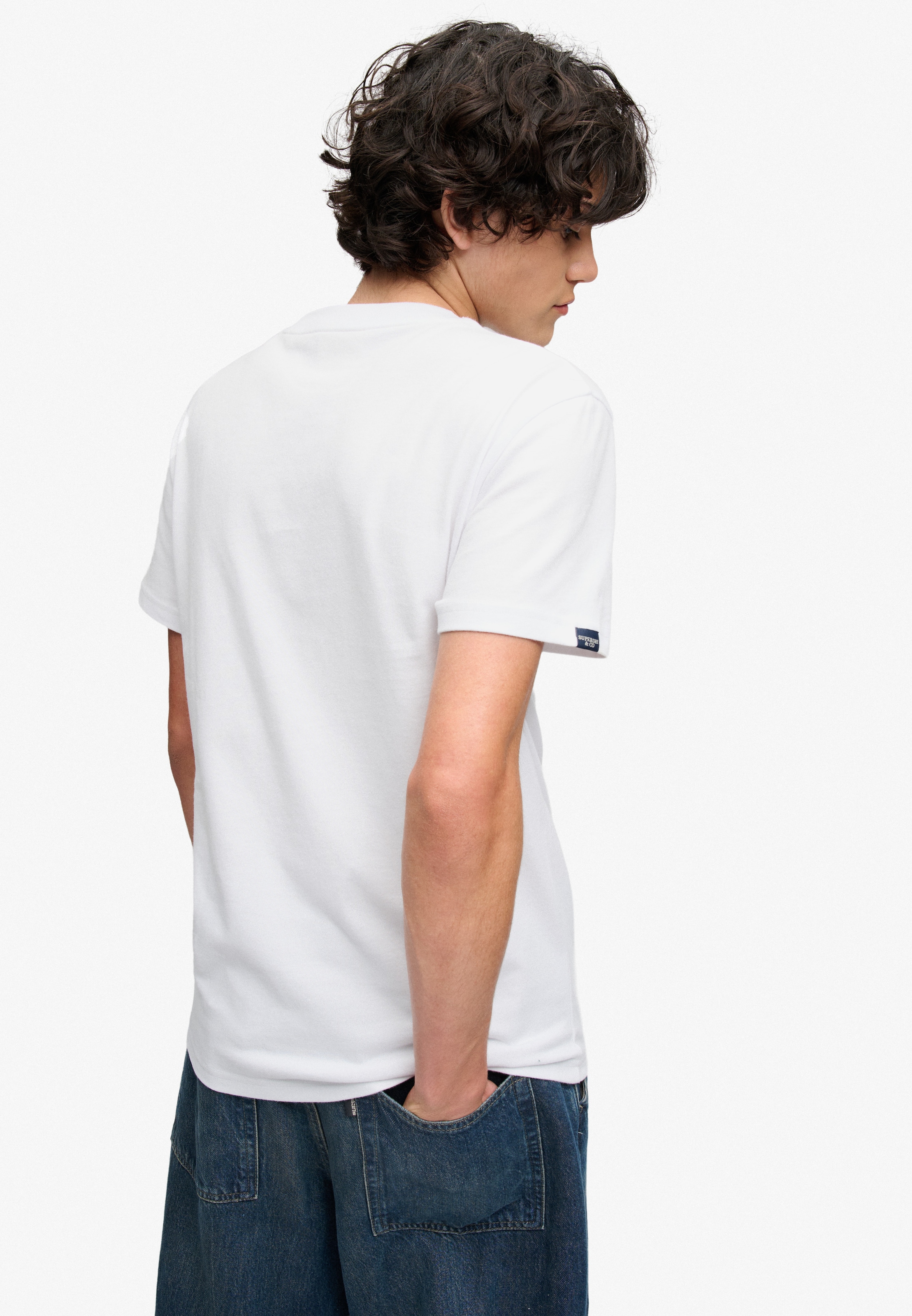 Superdry Rundhalsshirt »ESSENTIAL SDCO LOGO EMB TEE« Baumwolle, regular fit