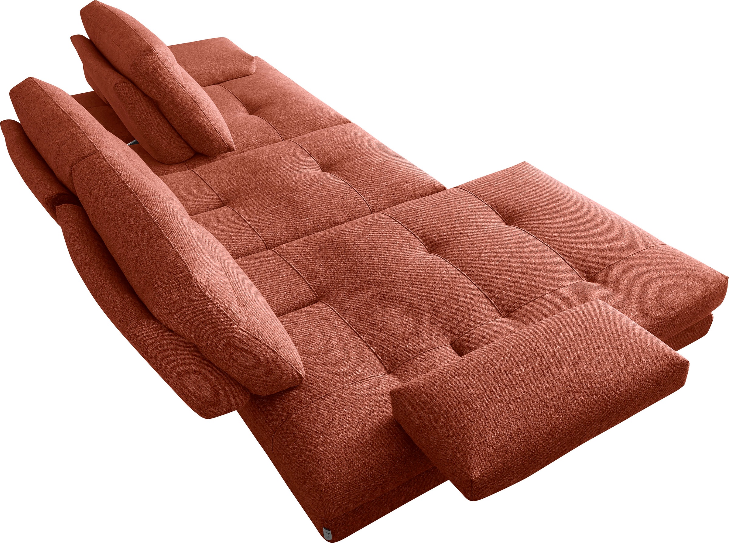 CALIA ITALIA Ecksofa »Toby Wing, B/T: 278/153 cm, Designsofa mit hohem Sitzkomfort, L-Form« inklusive Sitztiefenverstellung, Füße in chrom glänzend