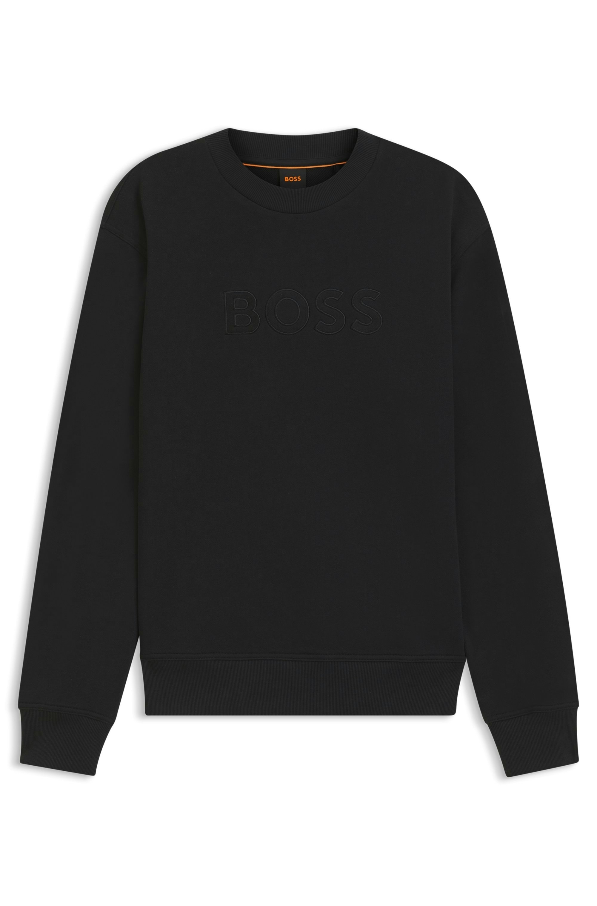 BOSS ORANGE Sweatshirt , Rundhalsausschnitt, Relaxed Fit, große Logo-Stickerei
