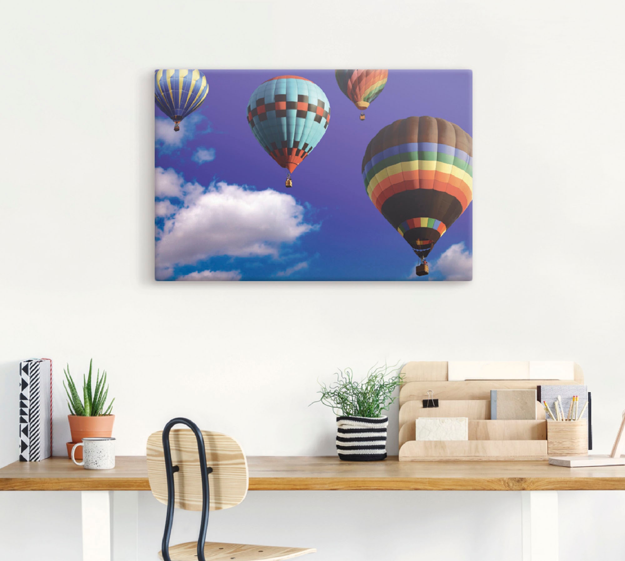 Artland Leinwandbild »Heißluftballons am Himmel«, Ballonfahren, (1 St.), auf Keilrahmen gespannt