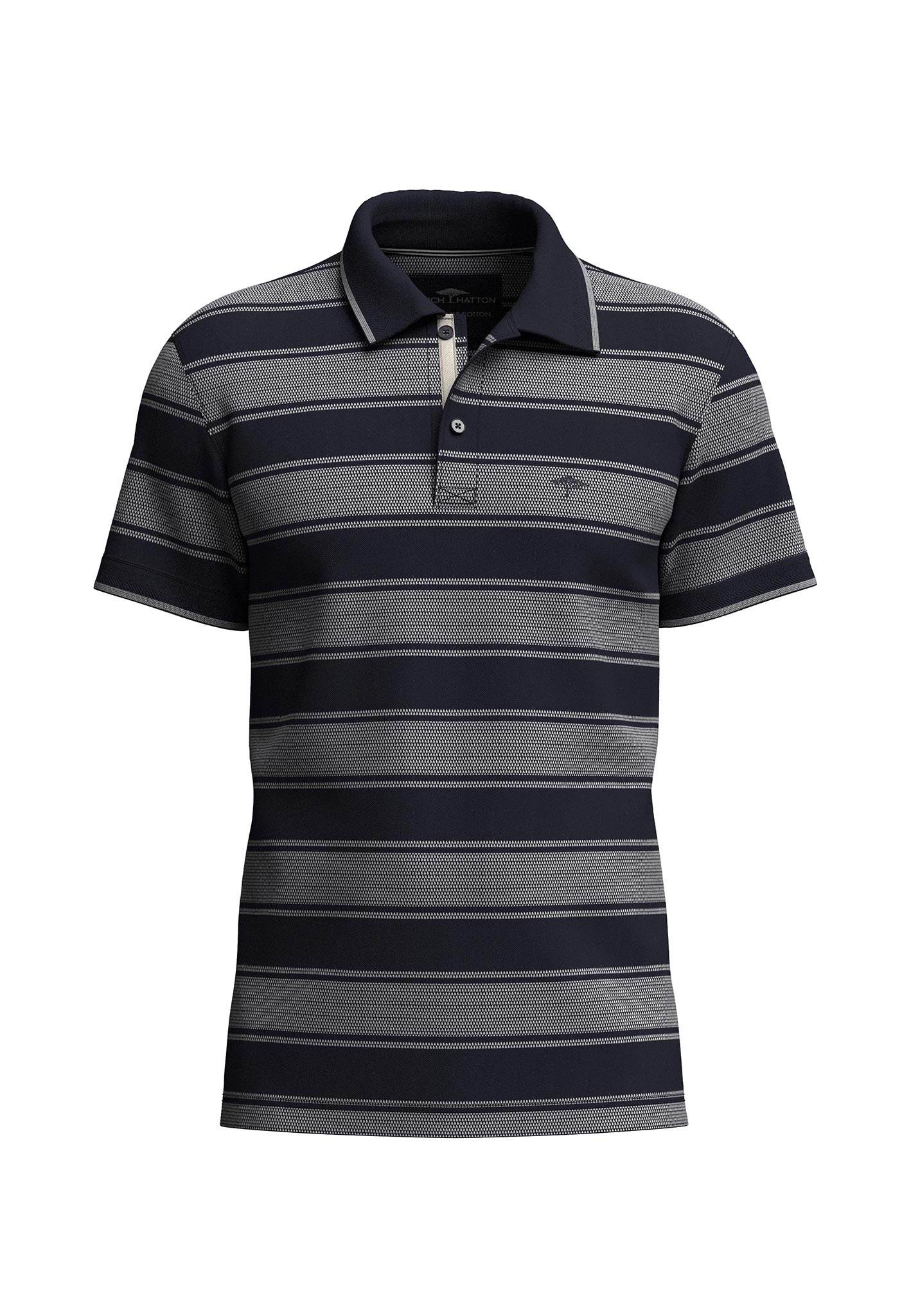 FYNCH-HATTON Poloshirt "Kurzarm Poloshirt", Gestreiftes Muster