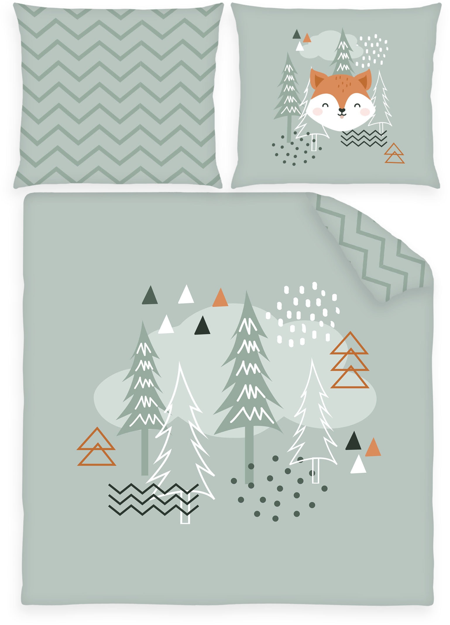 Baby Best Babybettwäsche "babybest Nordic Forest" 2 tlg. mit Wendefunktion
