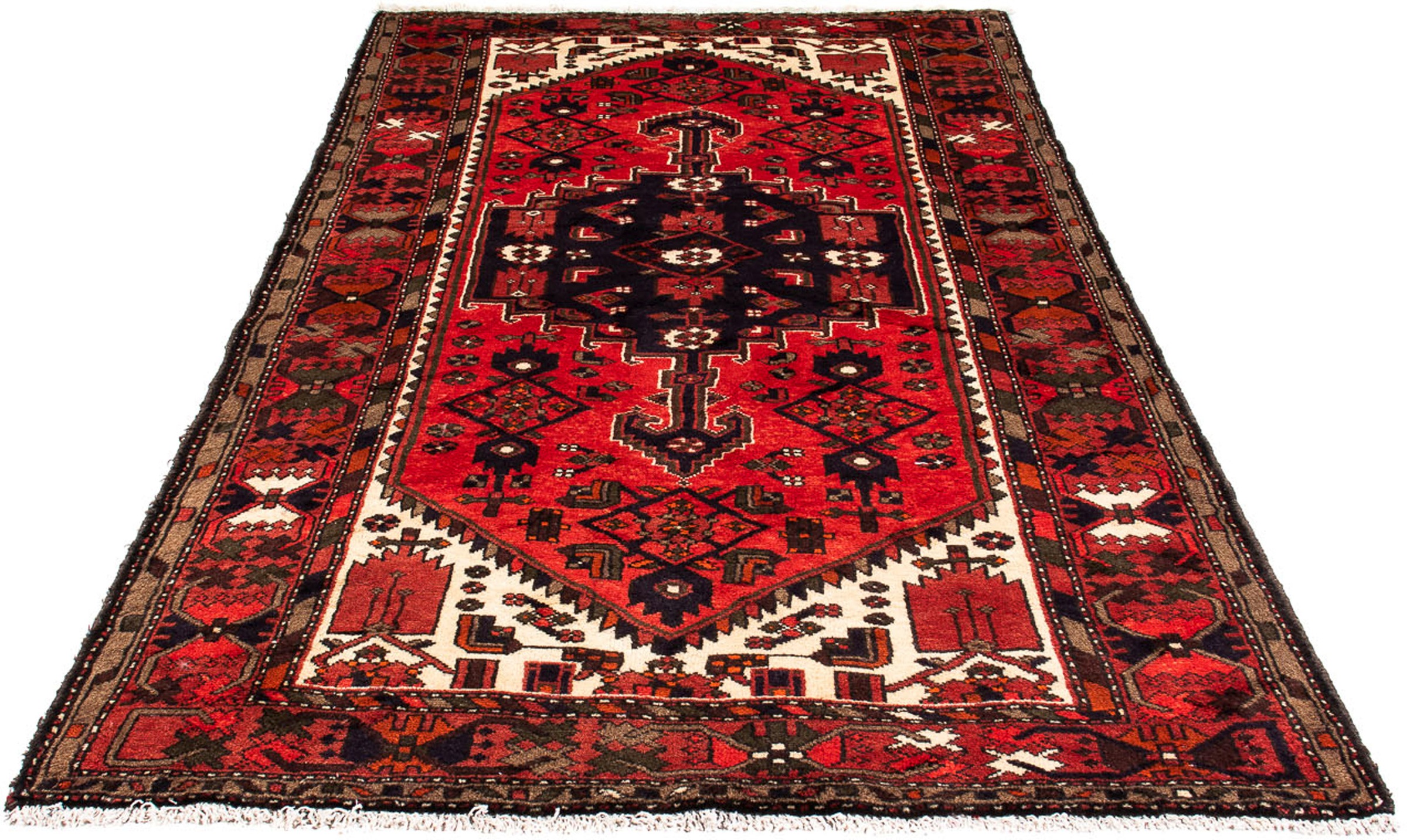 morgenland Orientteppich "Perser - Nomadic - 221 x 129 cm - rot", rechteckig, 10 mm Höhe, Wohnzimmer, Handgeknüpft, Einz