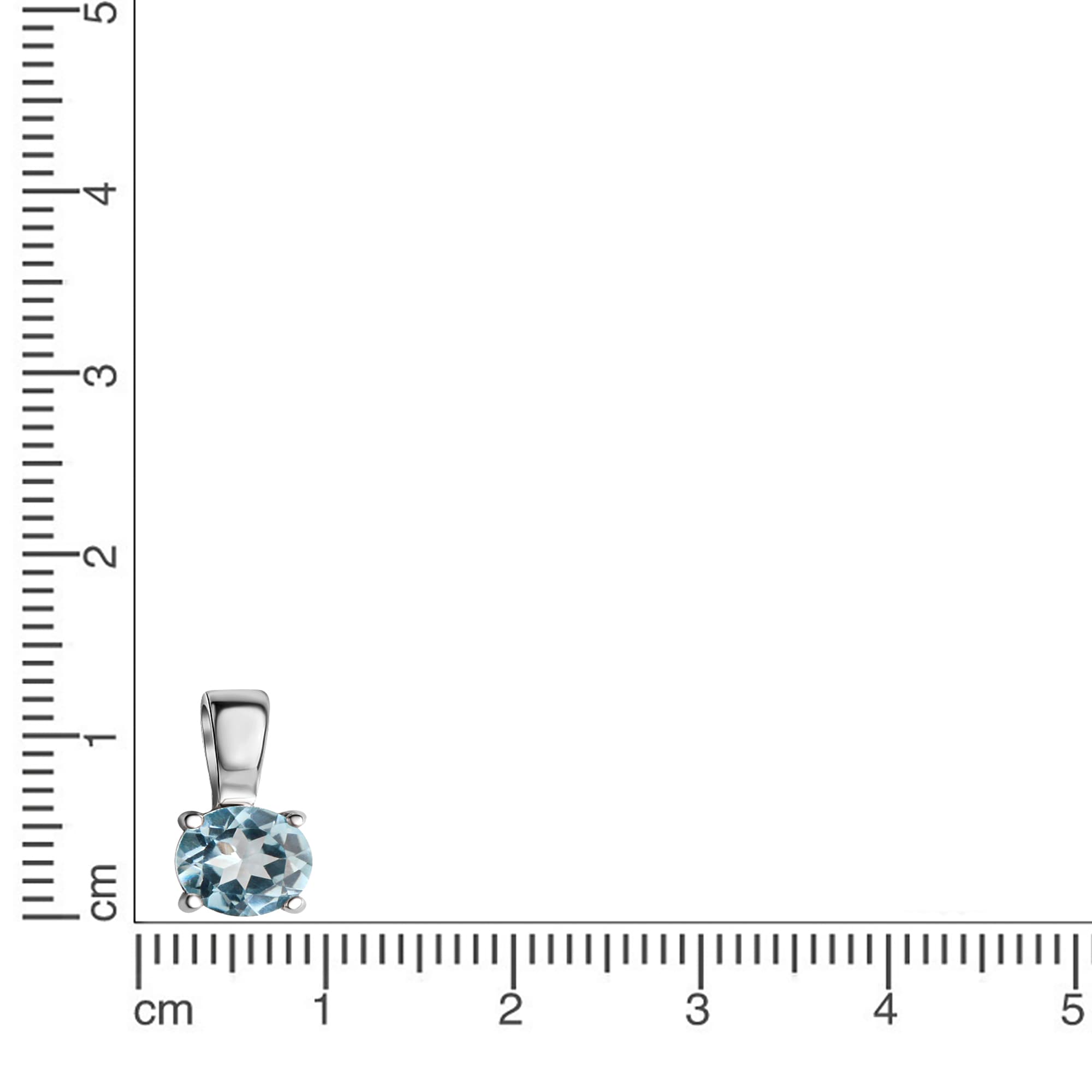 Vivance Kettenanhänger »925/- Sterling Silber rhodiniert Blautopas«
