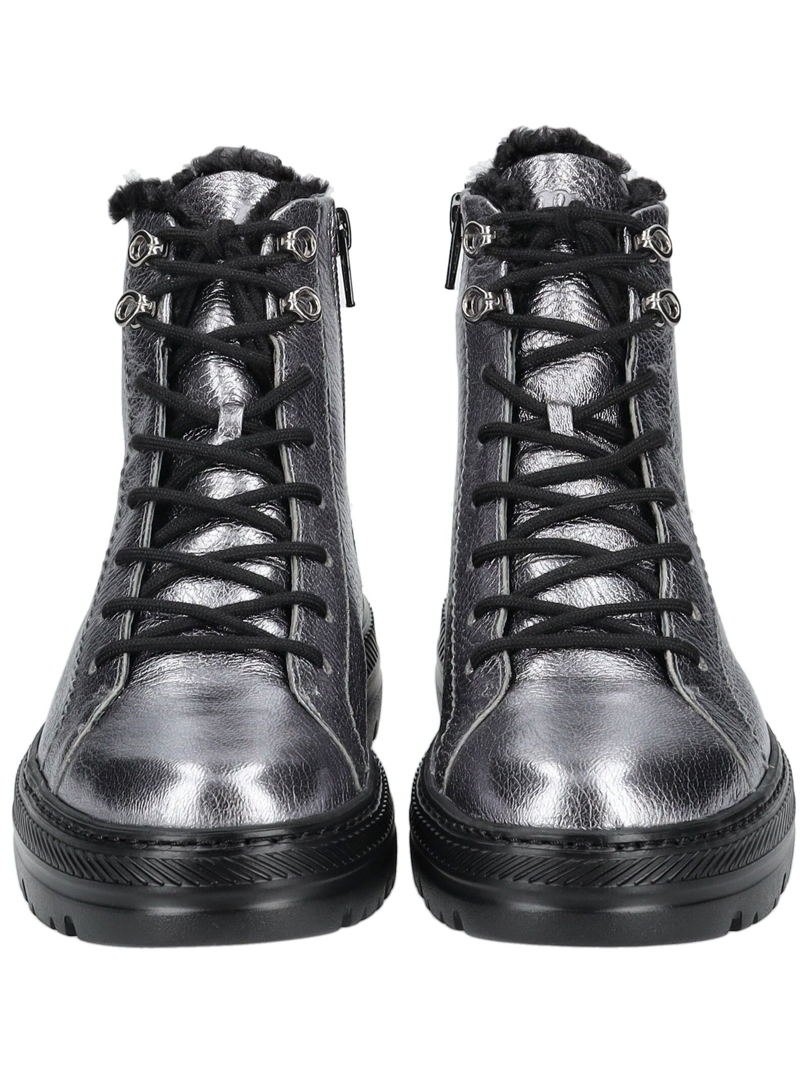 Paul Green Lace-up Bootie Metallic Silver 39 2