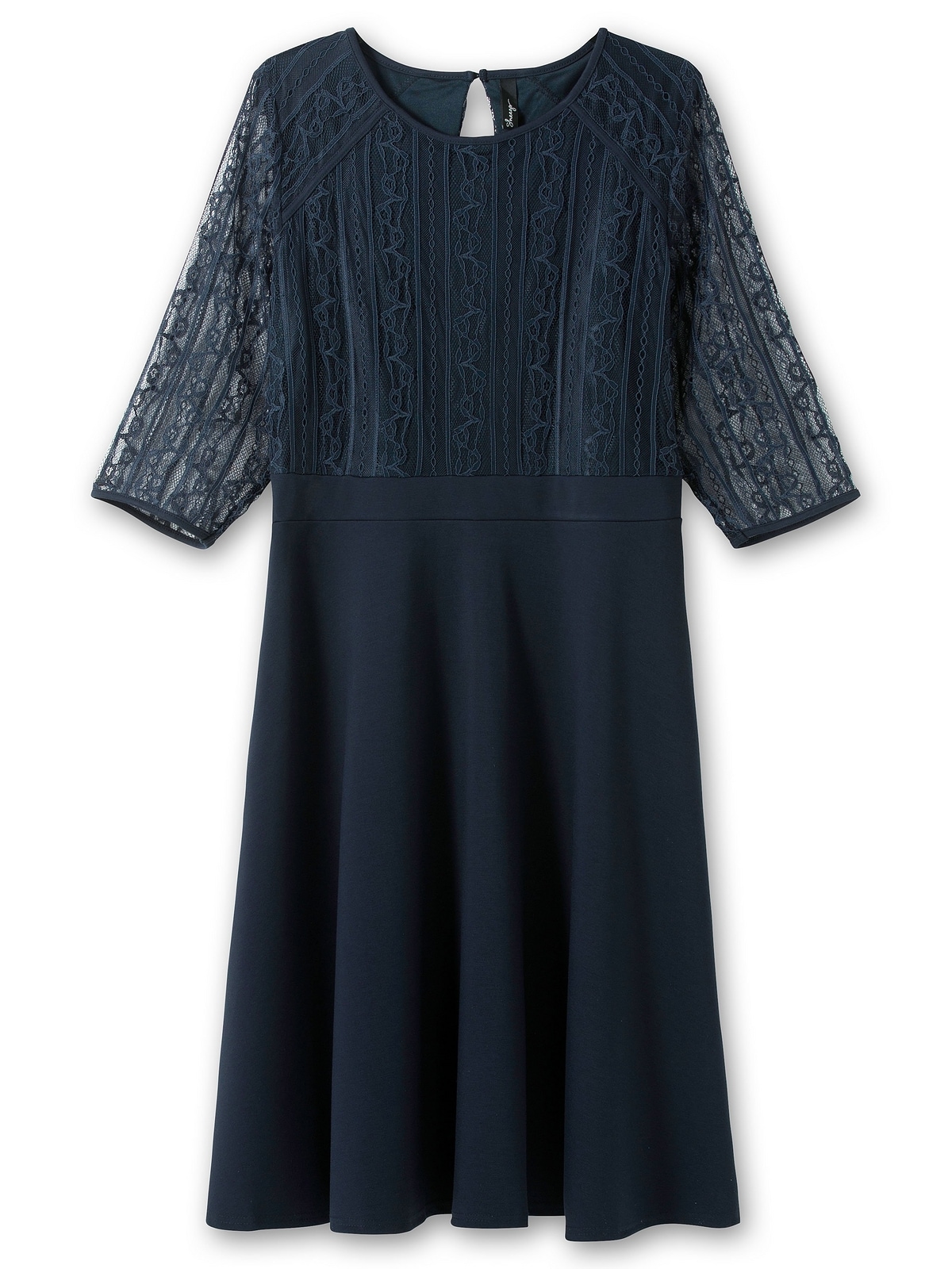 Sheego Abendkleid »Große Größen«, mit floraler Spitze und Chiffon-Ärmeln  für kaufen | BAUR