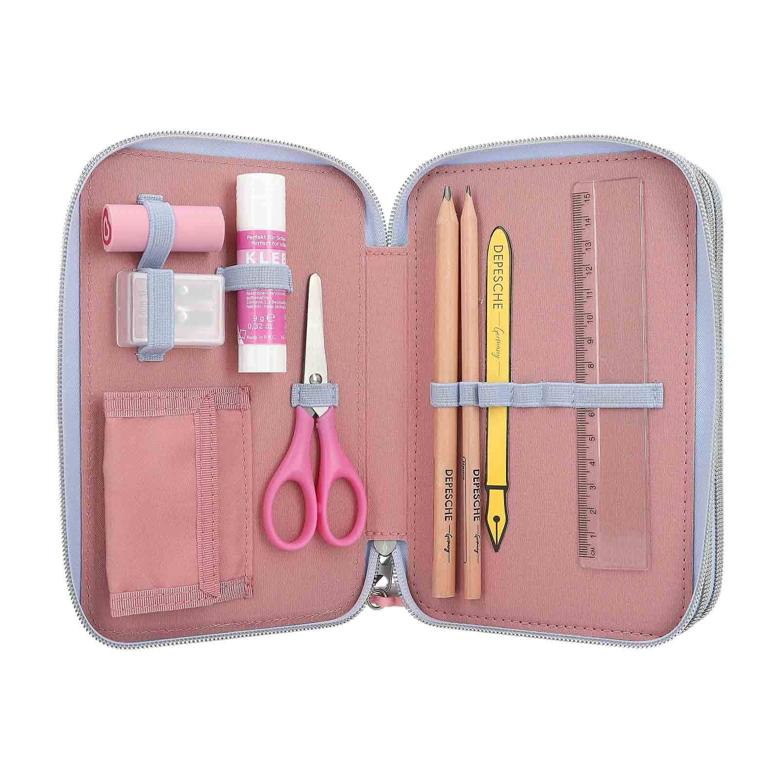 Depesche Buntstift »3-Fach Federtasche TEAM TEDDY TOPModel 20 x 13 x 7,5 cm bunt«