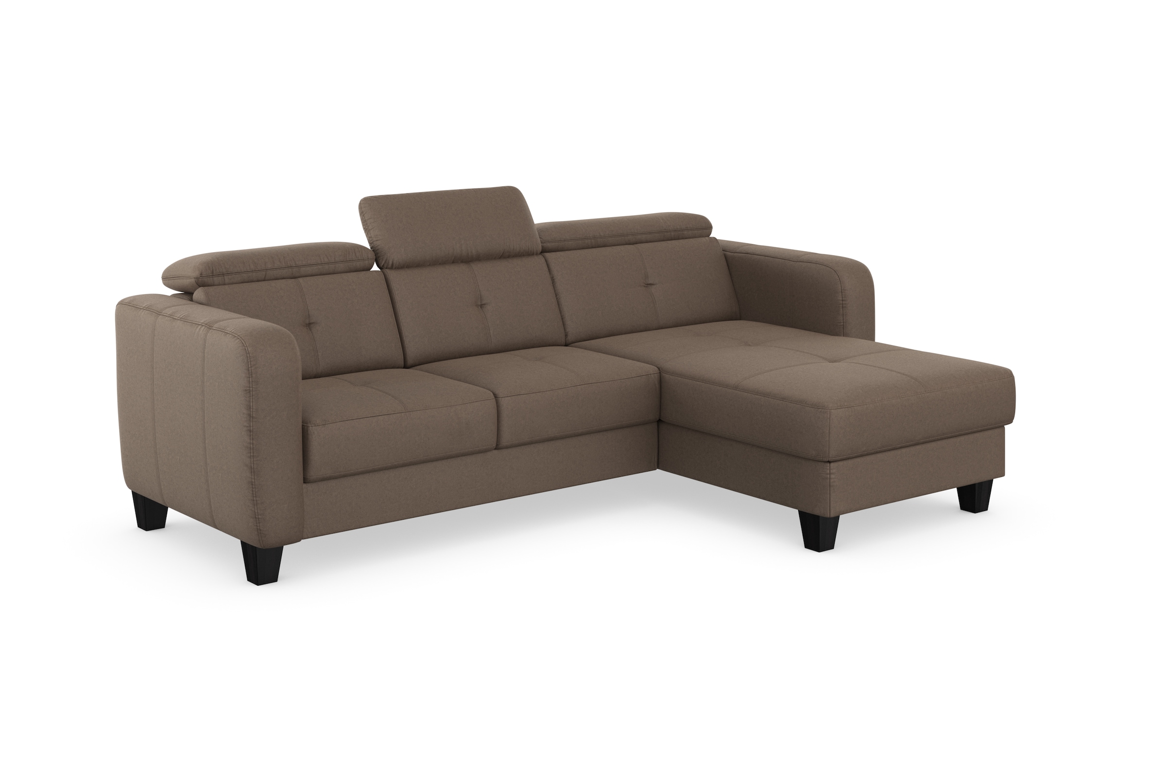 sit&more Ecksofa »Belluci L-Form«, inklusive Federkern, wahlweise mit Bettfunktion und Bettkasten