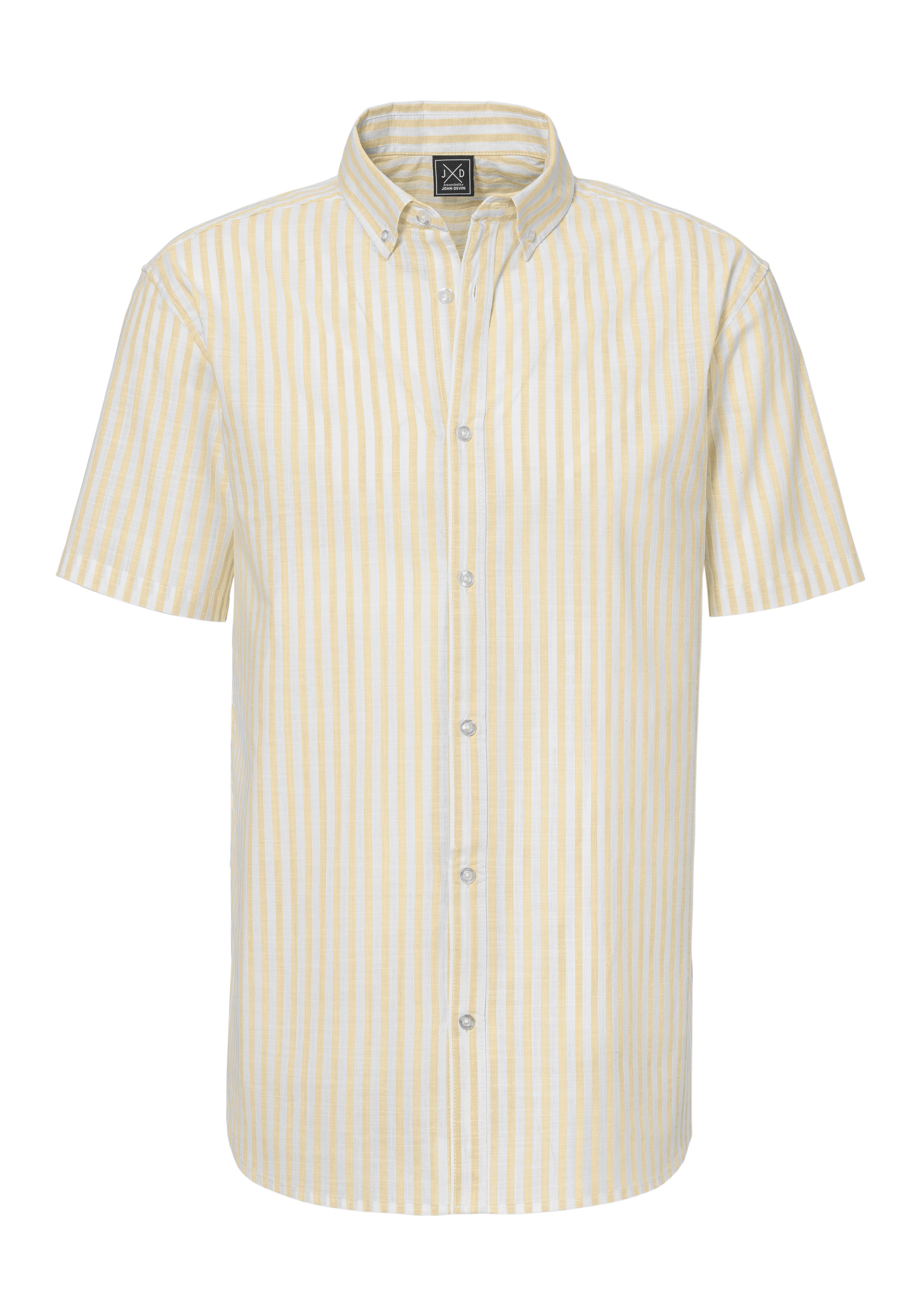 John Devin Kurzarmhemd Regular Fit, Streifenhemd mit Button-down-Kragen aus günstig online kaufen