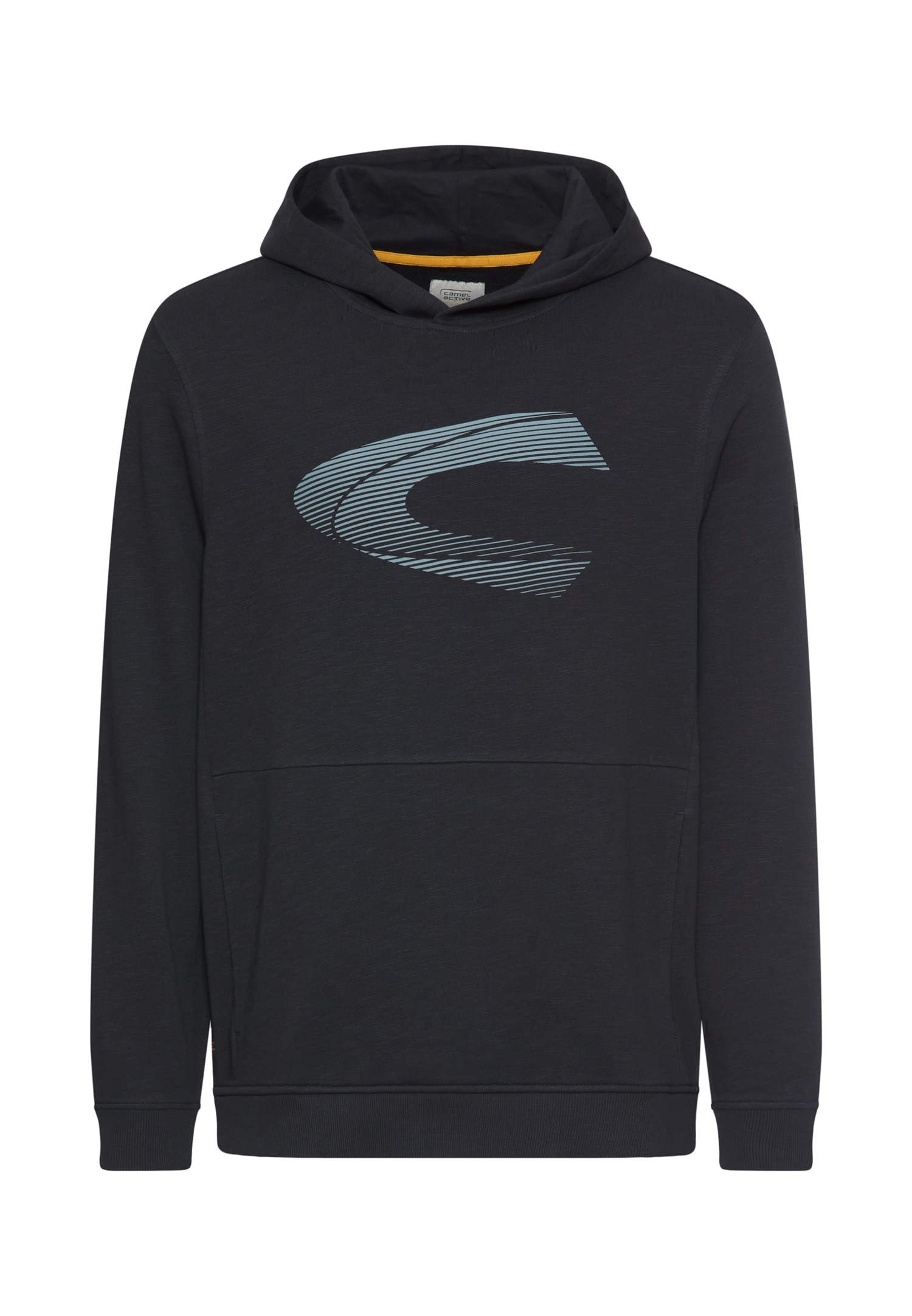 camel active Kapuzensweatshirt, mit Kapuze, Logo-Print, Baumwolle