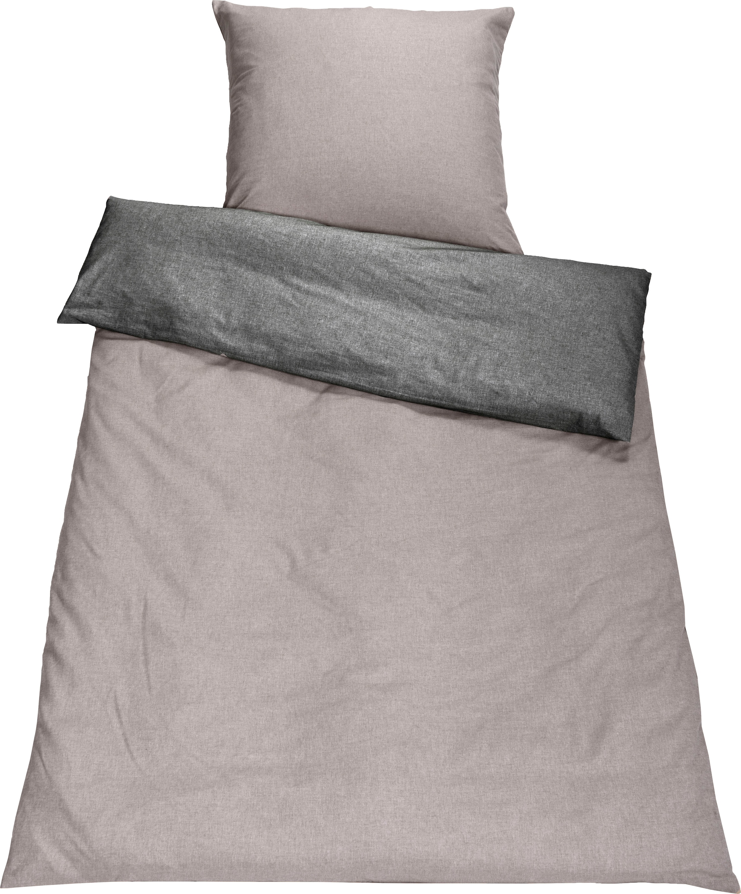 SETEX Wendebettwäsche "Chambray" 2 Stk. mit Wendefunktion