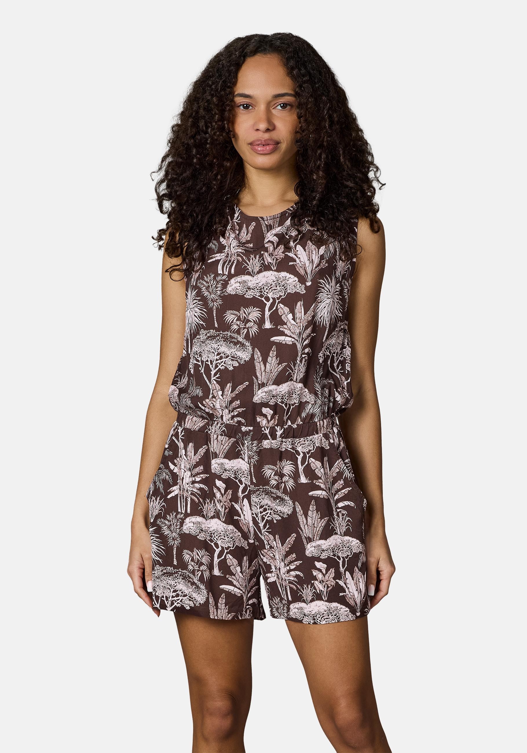 Ragwear Jumpsuit "Zella" schicker, kurzer Damen Overall mit floralem Print