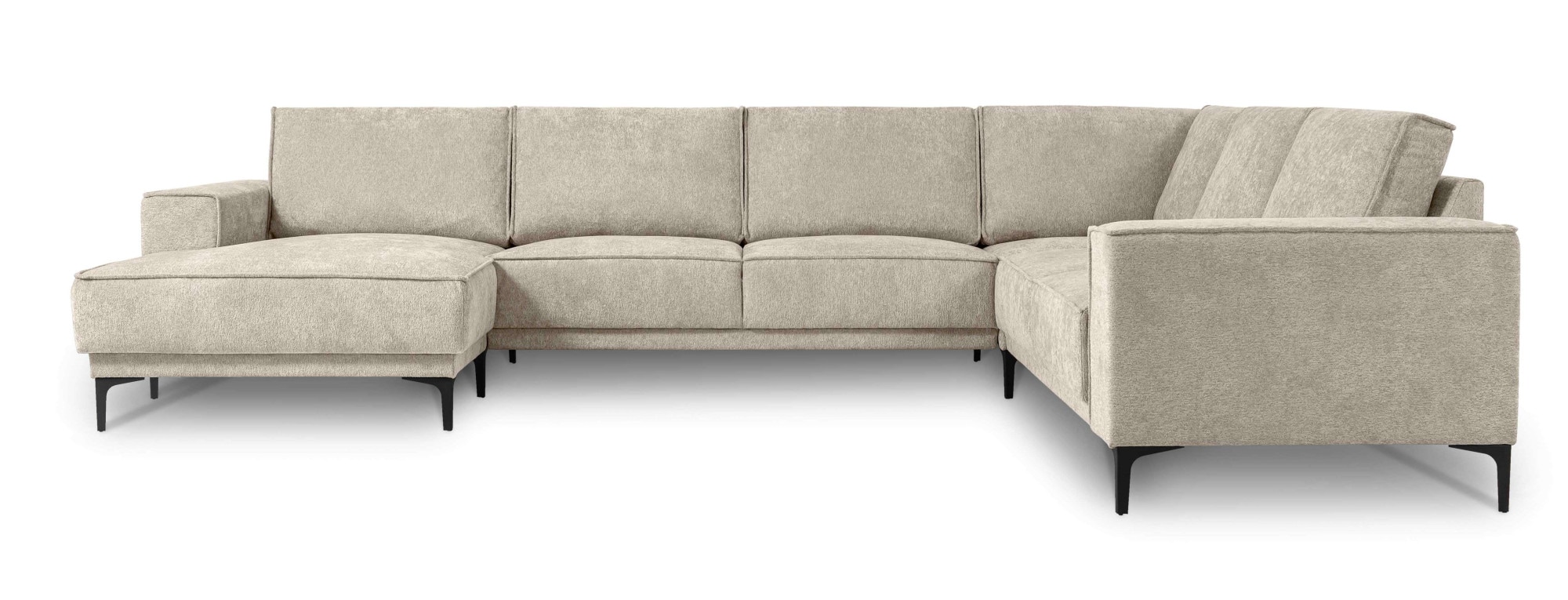 Places of Style Wohnlandschaft "XXL Sofa Oland, Struktur, Flachgewebe, Luxu günstig online kaufen