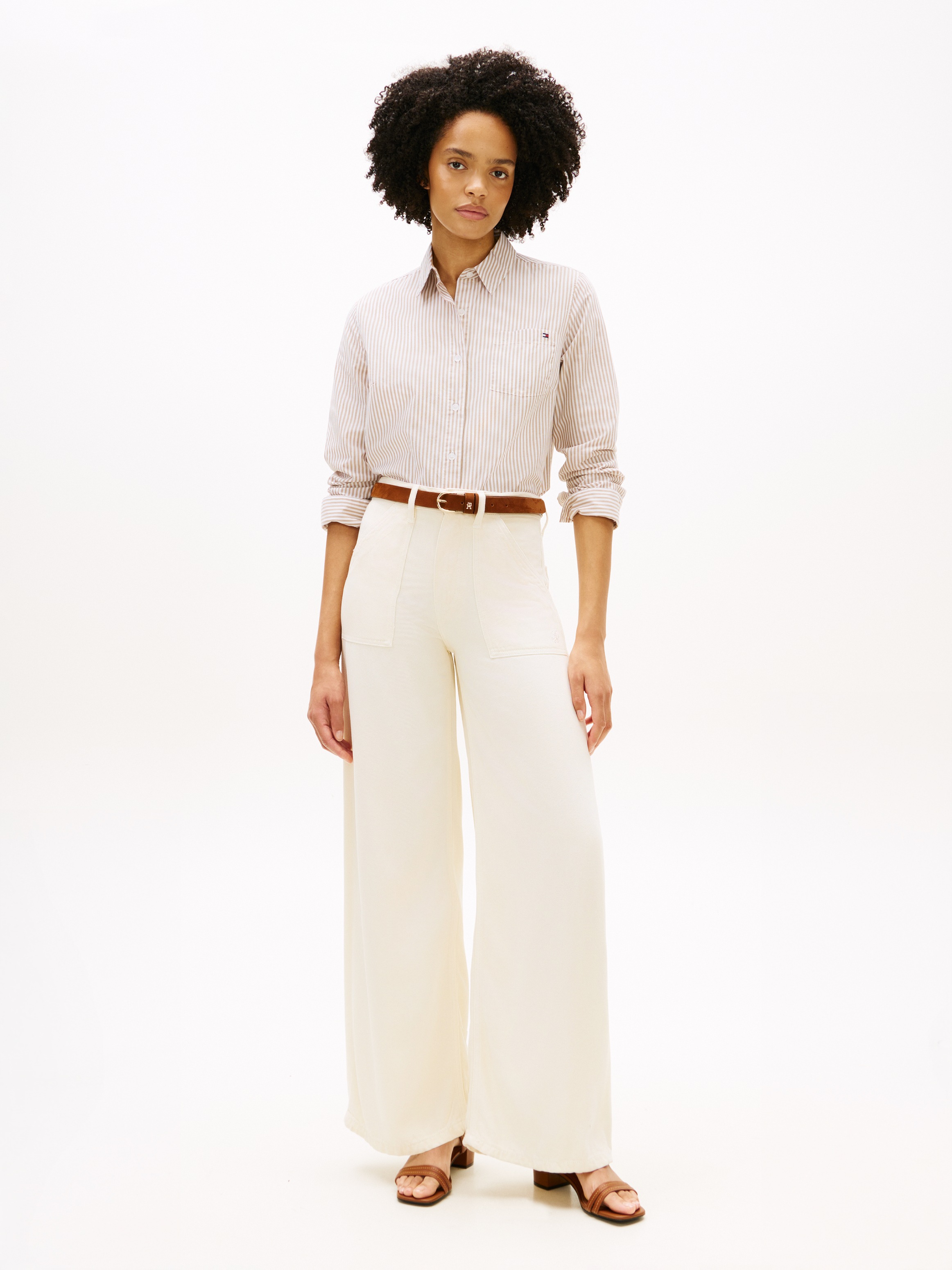 Thumbnail - Tommy Hilfiger 5-Pocket-Jeans "DNM SOFT ECRU 70S WIDE LEG HW"