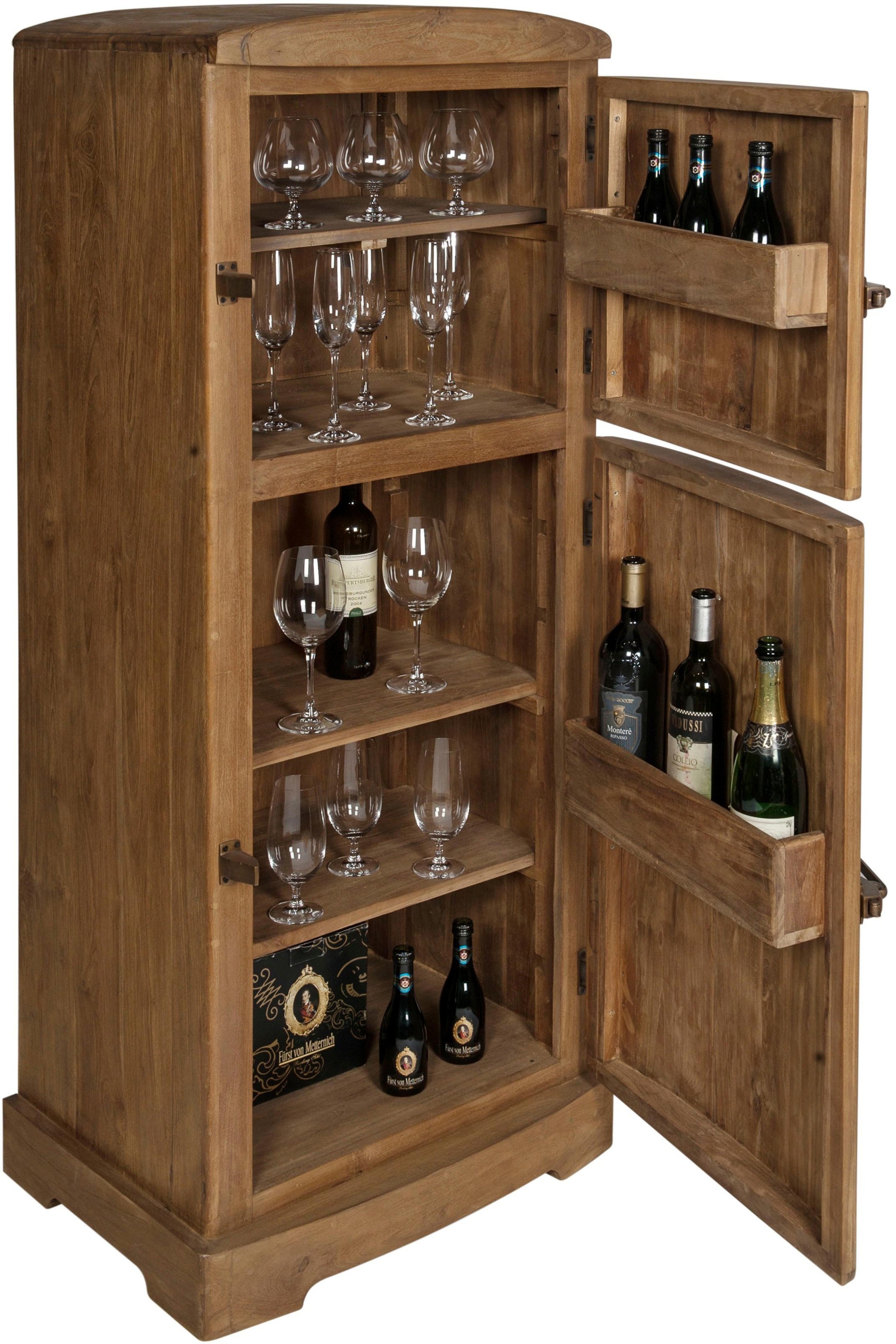 cm, Teak-Altholz 154 Vintage in Barschrank recyceltes Breite BAUR »Seadrift«, Kühlschrankoptik, | kaufen SIT