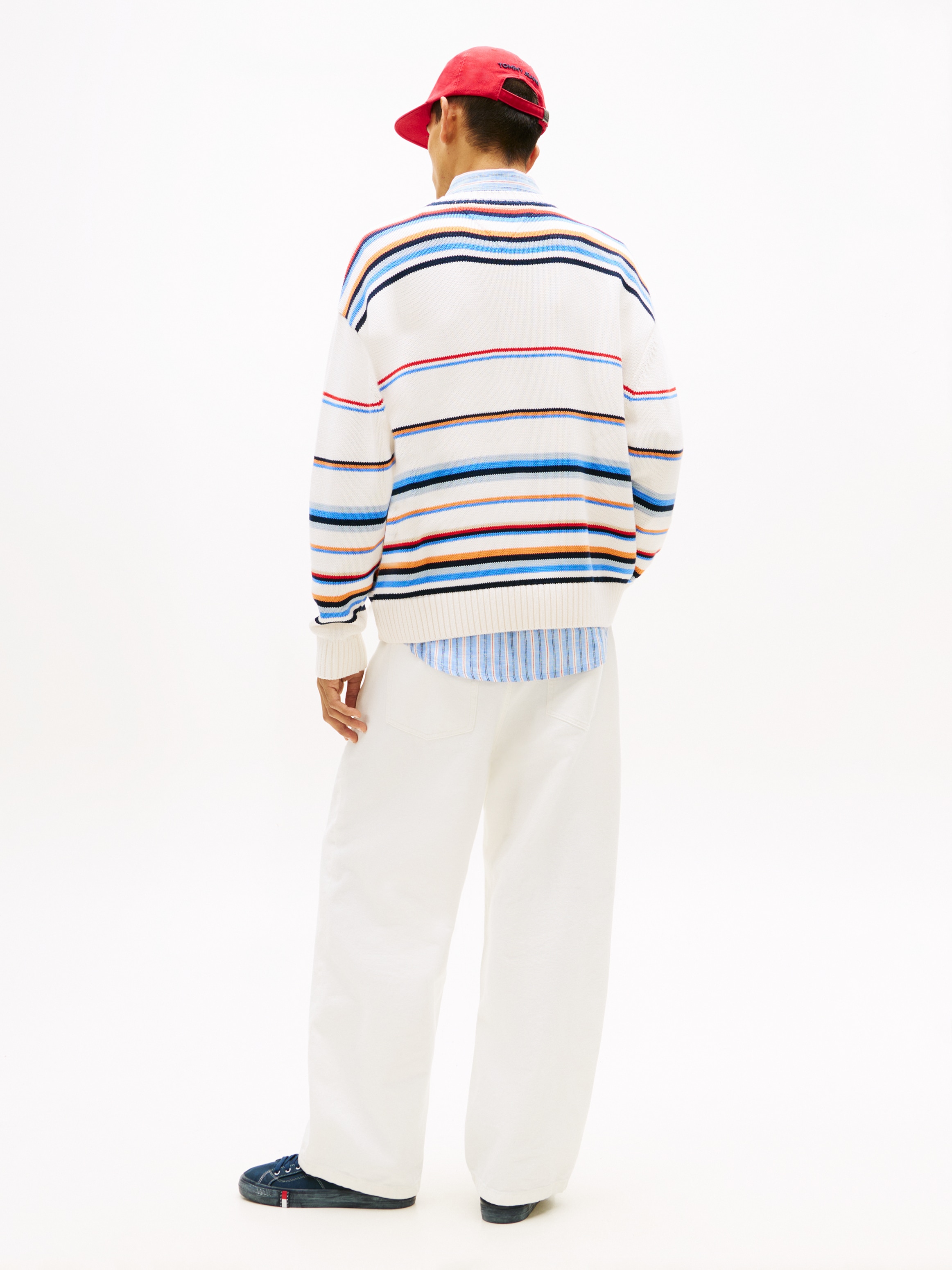 Tommy Jeans Strickpullover »90S MULTI STRIPES« Regular fit mit Streifenmuster