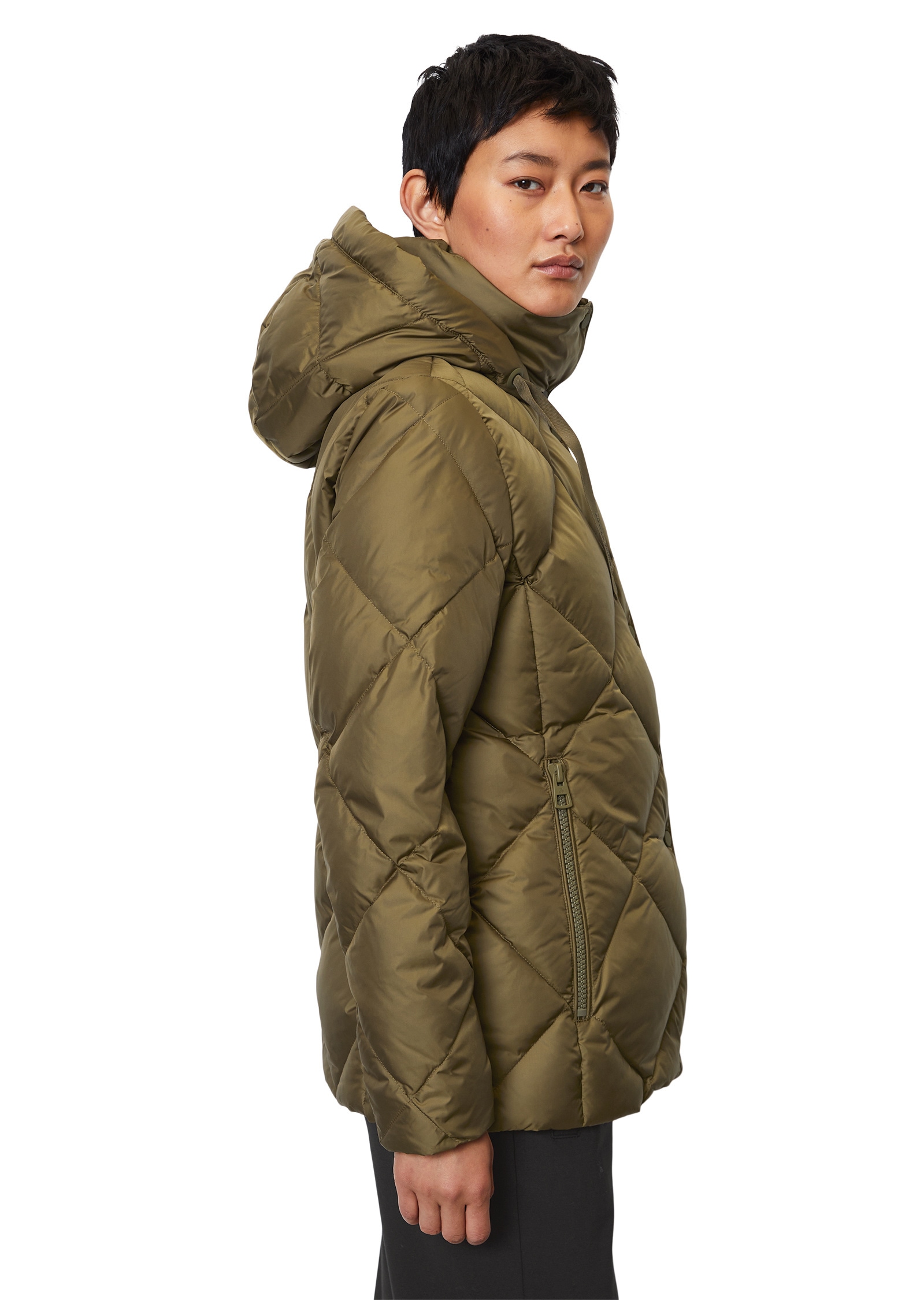 Marc O'Polo Outdoorjacke »mit kontrastfarbener Kapuze«
