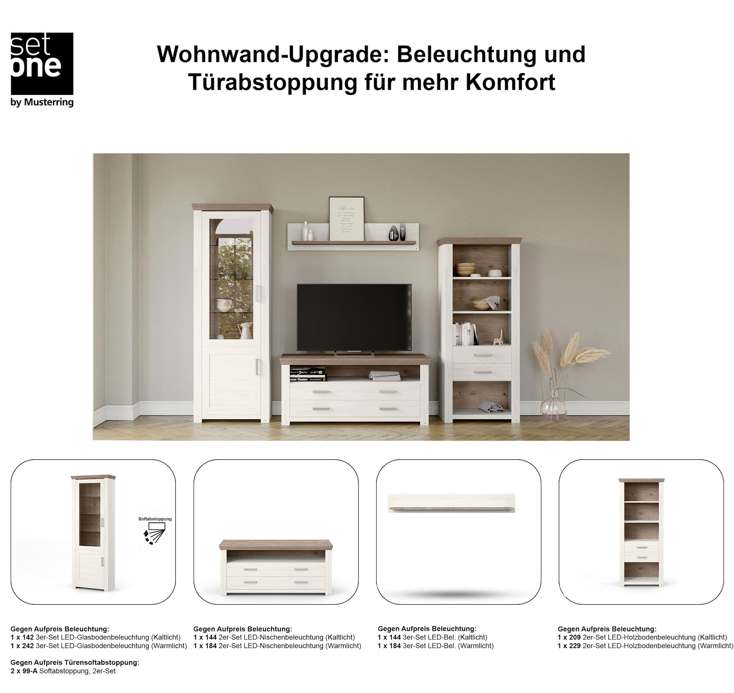 set one by Musterring Wohnwand »York« 4 Stk. tlg.