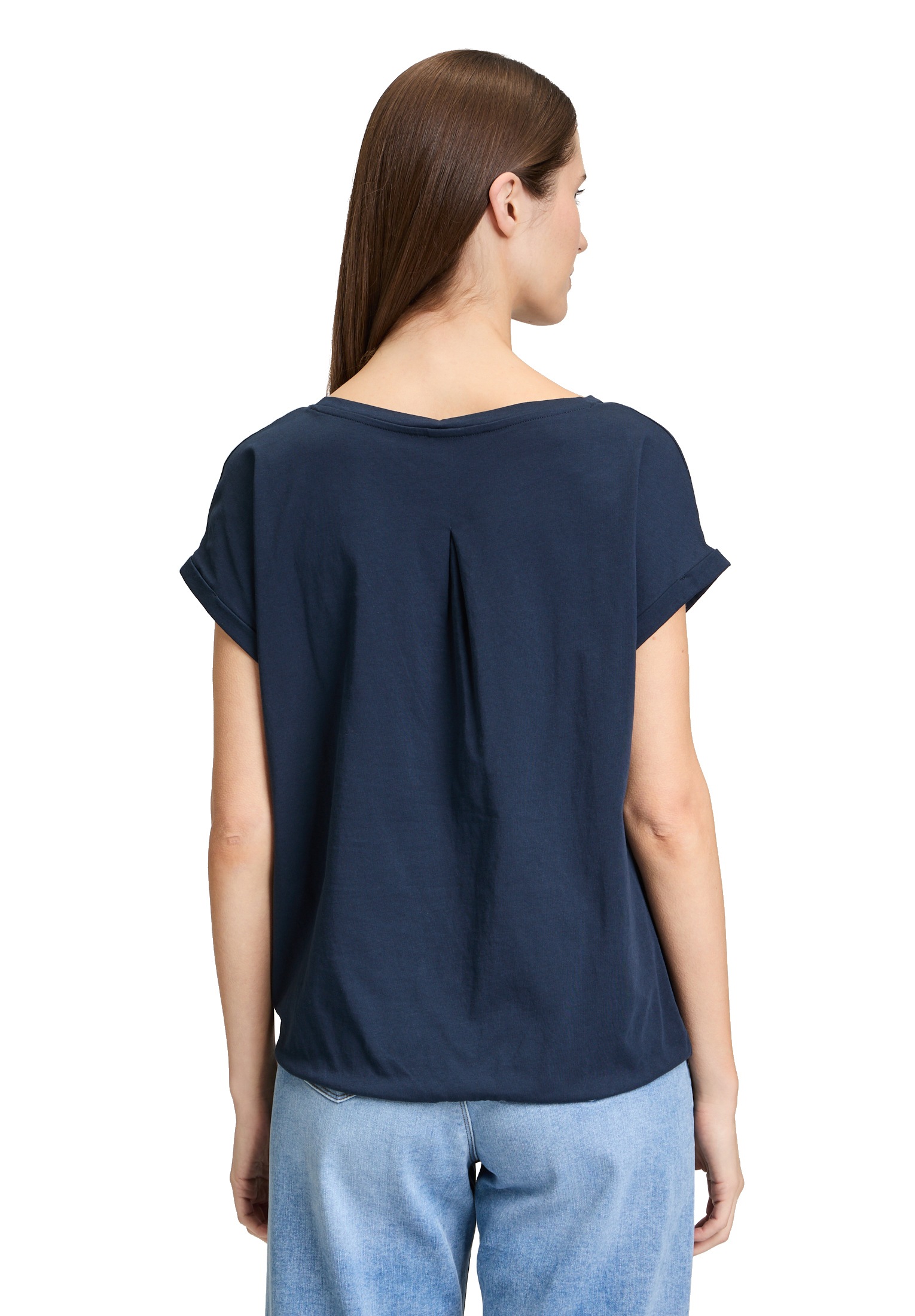 Betty&Co Kurzarmshirt »Betty & Co Casual-Shirt mit Print«, (1 tlg.), Materialmix