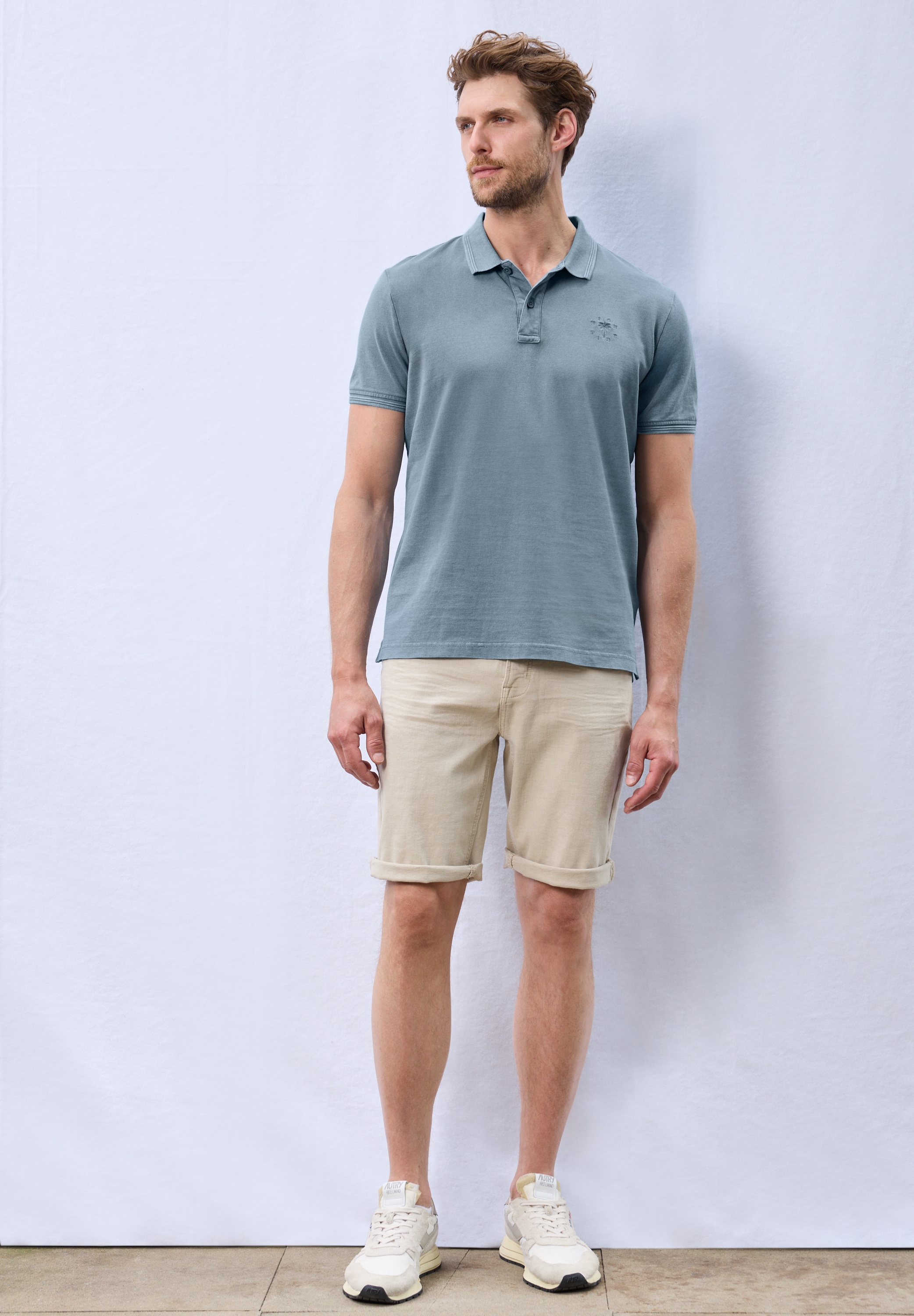 STREET ONE MEN Poloshirt, mit Seitlichen Einschlitzen am Saum