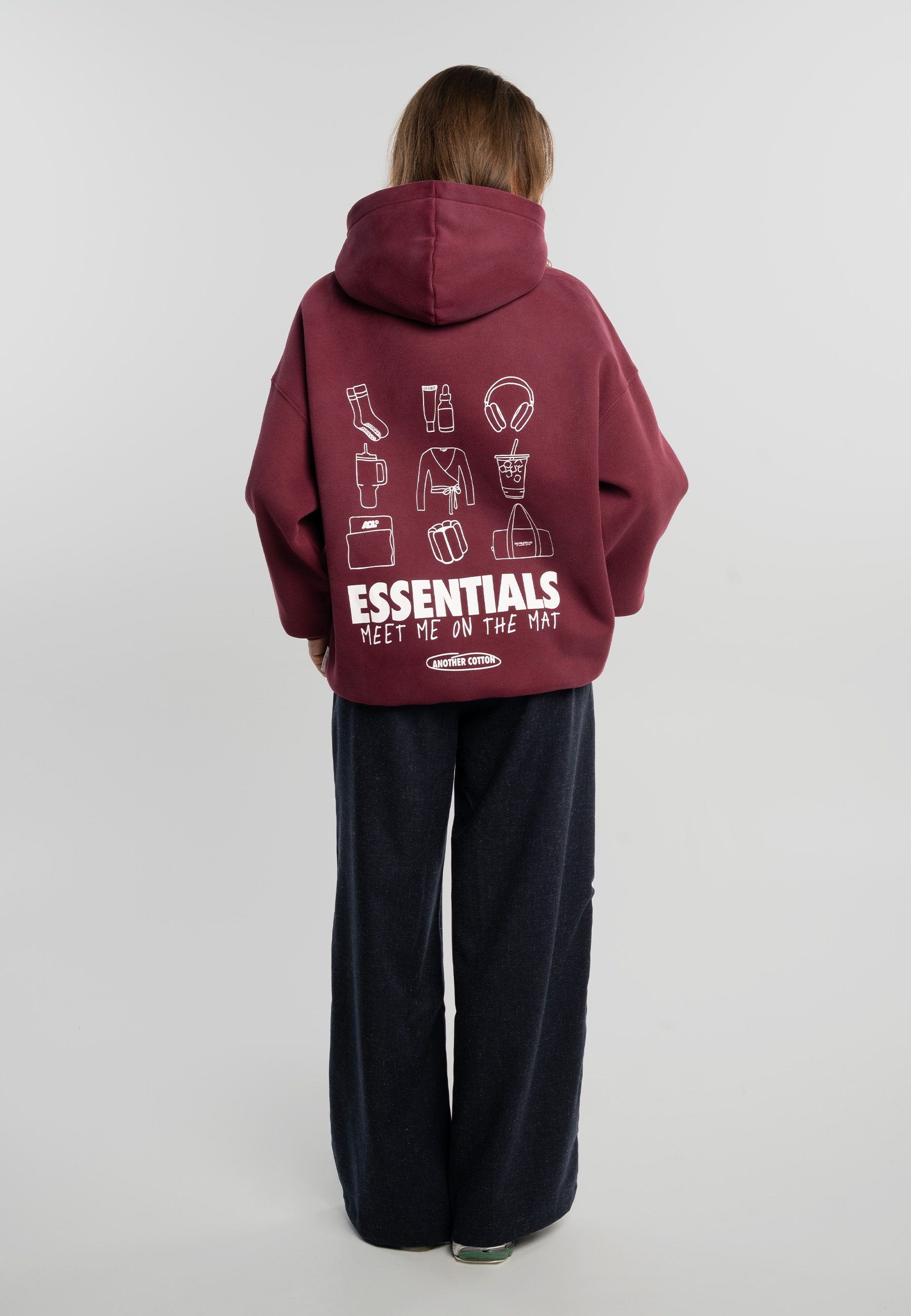 Another Cotton Lab Rundhalspullover »Another Cotton Lab Mat Essentials Washed Hoodie« 1