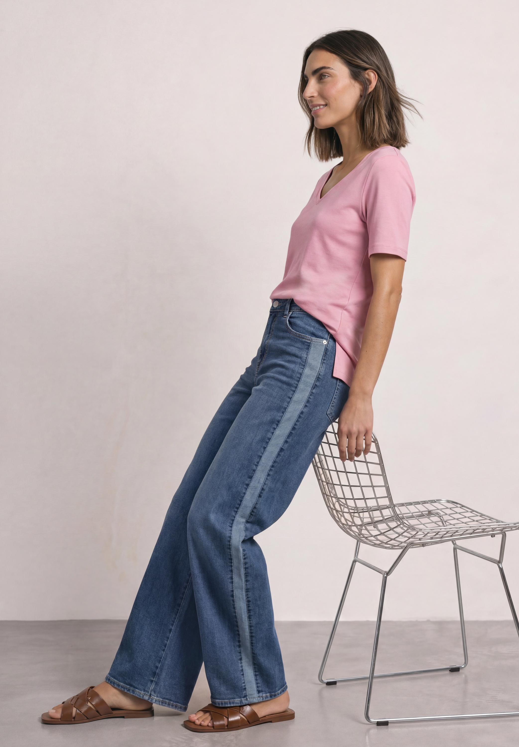 STREET ONE T-Shirt »Style Ada« Sommershirt mit Herzausschnitt