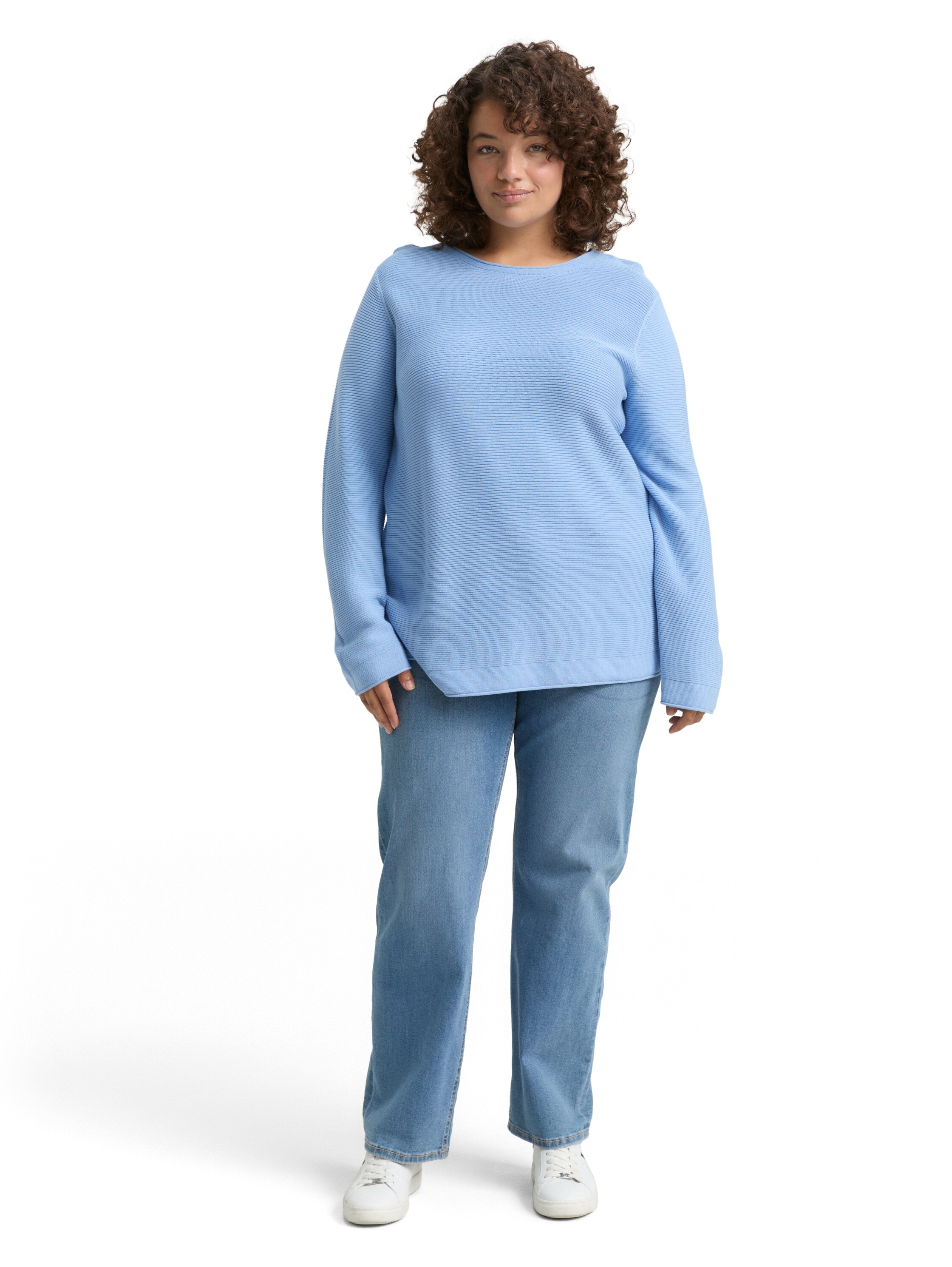 TOM TAILOR PLUS Strickpullover, aus Bio-Baumwolle