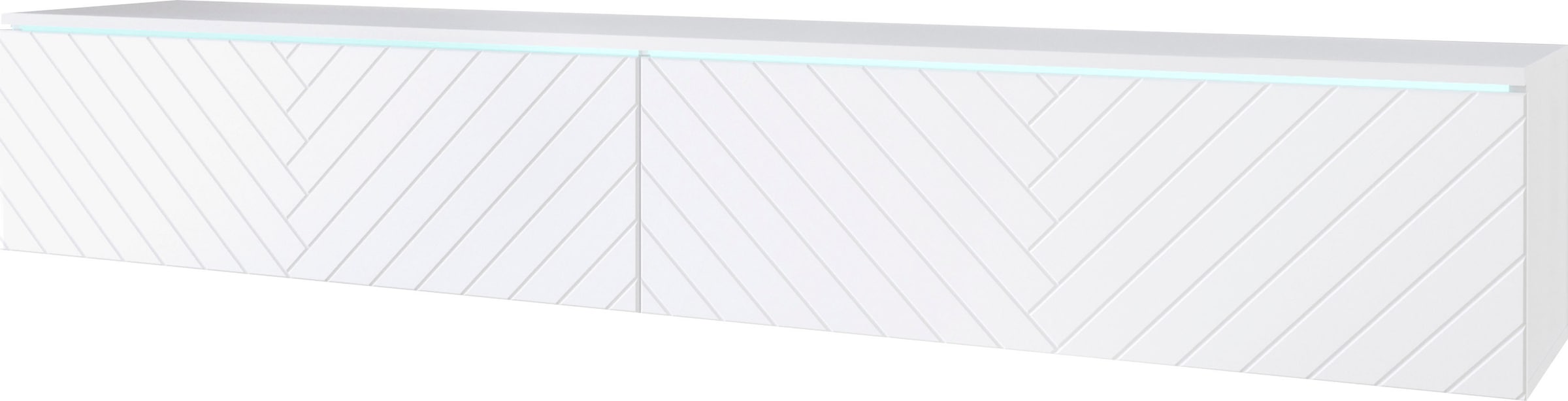 INOSIGN Lowboard »Vera, wahlweise mit oder ohne Beleuchtung«, gefräste MDF Front mit 3D Effekt, stehend und hängend montierbar