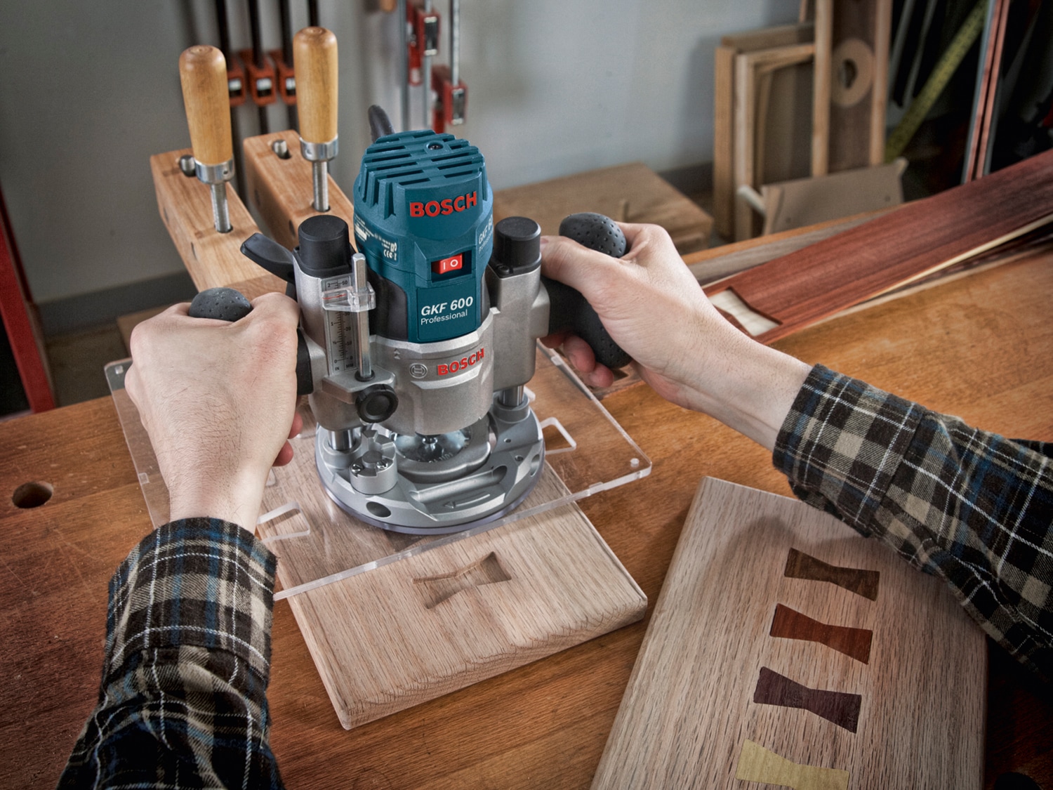 Bosch Professional Kantenfräser »»GKF 600««, mit Handwerkerkoffer, 600W