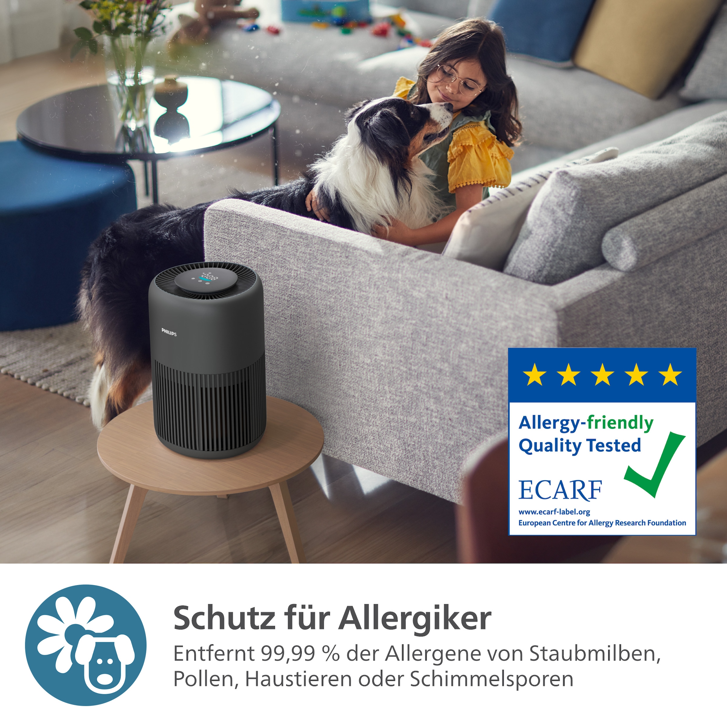 Philips Luftreiniger »AC0951/13 PureProtect Mini 900 Series, Luftreinigungsrate 250 m³/h«, für 65 m² Räume, 3-Schichten-HEPA-Filtersystem, leise