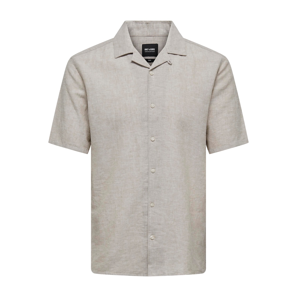 ONLY & SONS Kurzarmhemd »ONSCAIDEN SS SOLID RESORT LINEN NOOS«