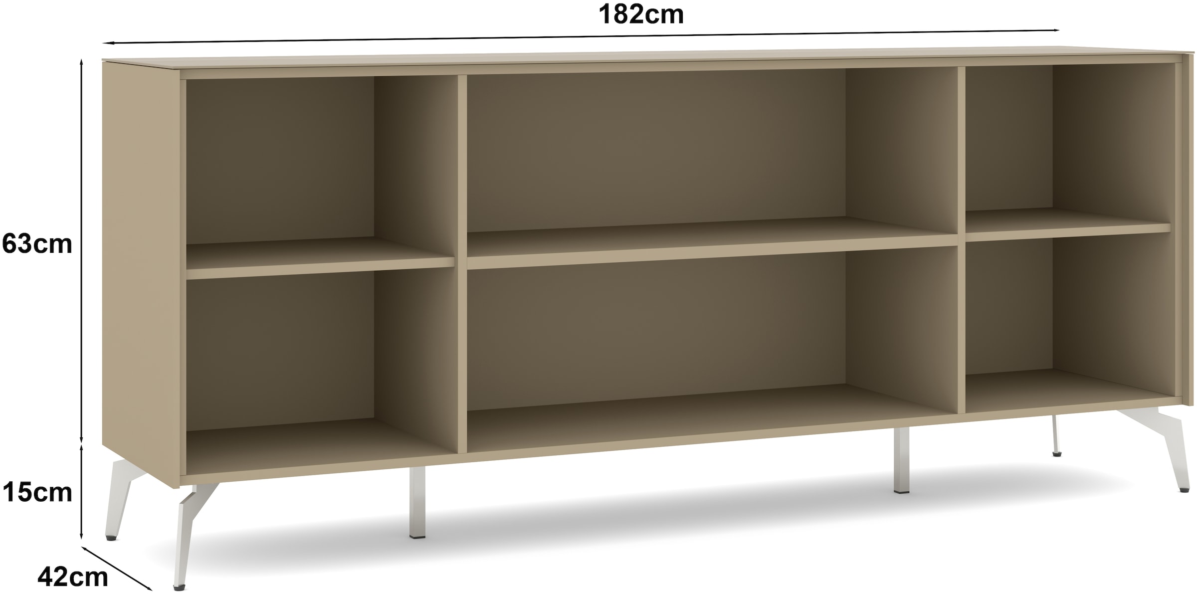 set one by Musterring Lowboard »Reno« 1 Stk. tlg. Mit Winkelfuß in diversen Farben, 78 cm Höhe & Farbauswahl