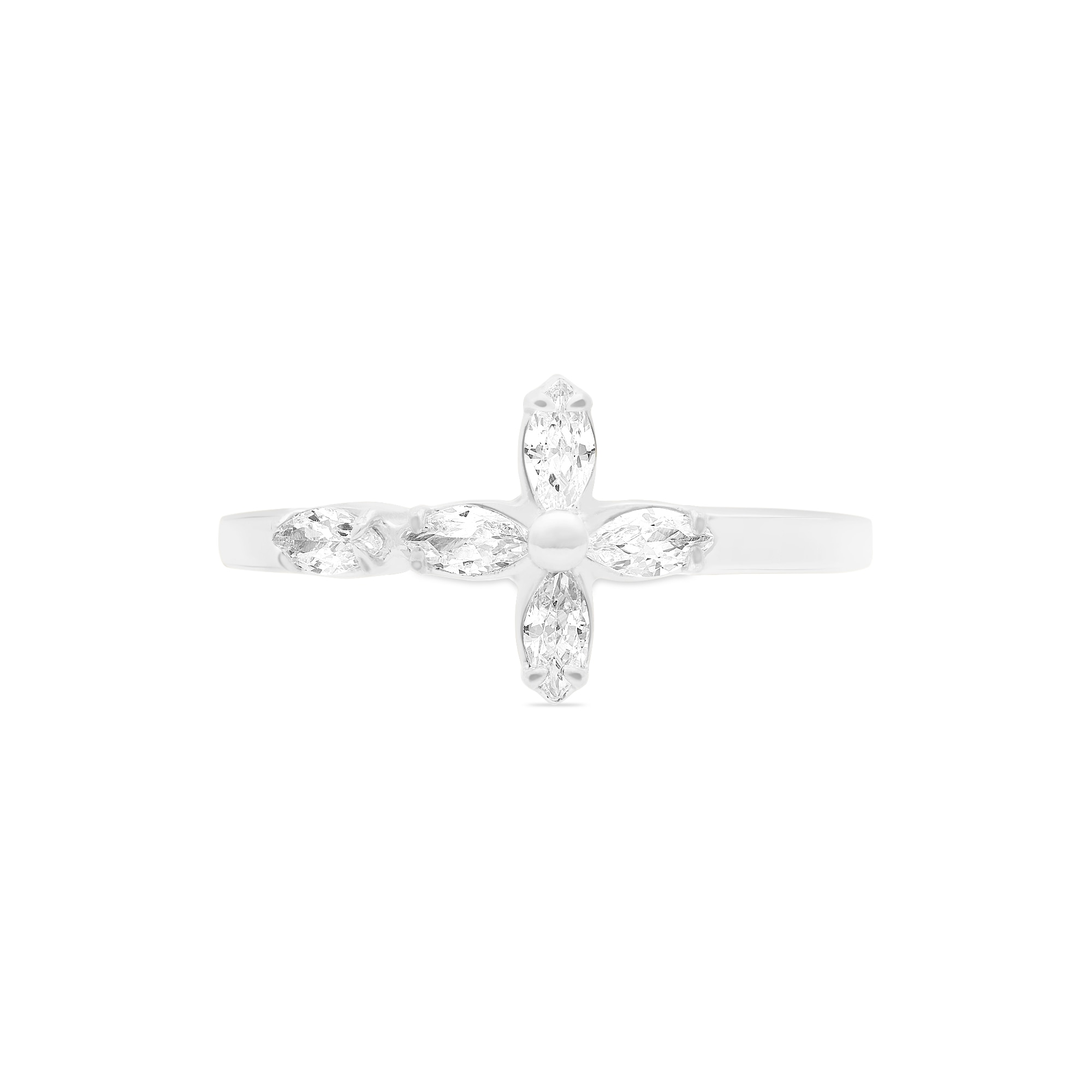 Tamaris Fingerring »Cross, Kreuz-Design« mit Zirkonia (synth.)