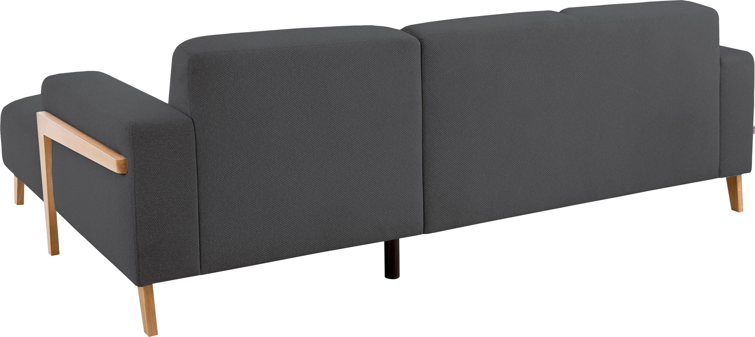 exxpo - sofa fashion Ecksofa »Starr, modern und klassisches Design, hochwertige Verarbeitung, bequem«, L-Form, wahlw. elektrische Sitztiefenverstellung, Massivholzfüße