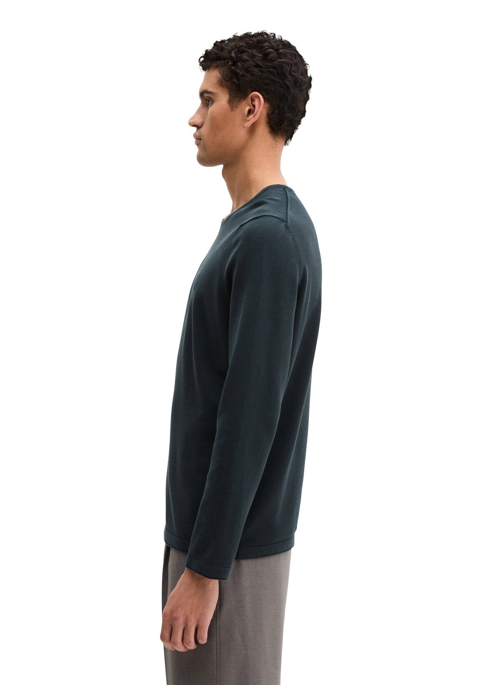 Marc OPolo Rundhalspullover "aus zertifizierter Bio-Baumwolle" günstig online kaufen