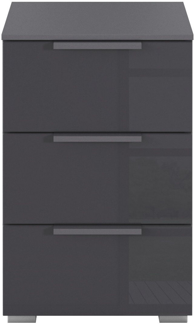 rauch Nachtkommode »Nachttisch Nachtkonsole Nachtschrank KOLUNA mit Glasfront«, (Breite 40 cm), mit 3 geräumigen Schubladen für viel Stauraum MADE IN GERMANY
