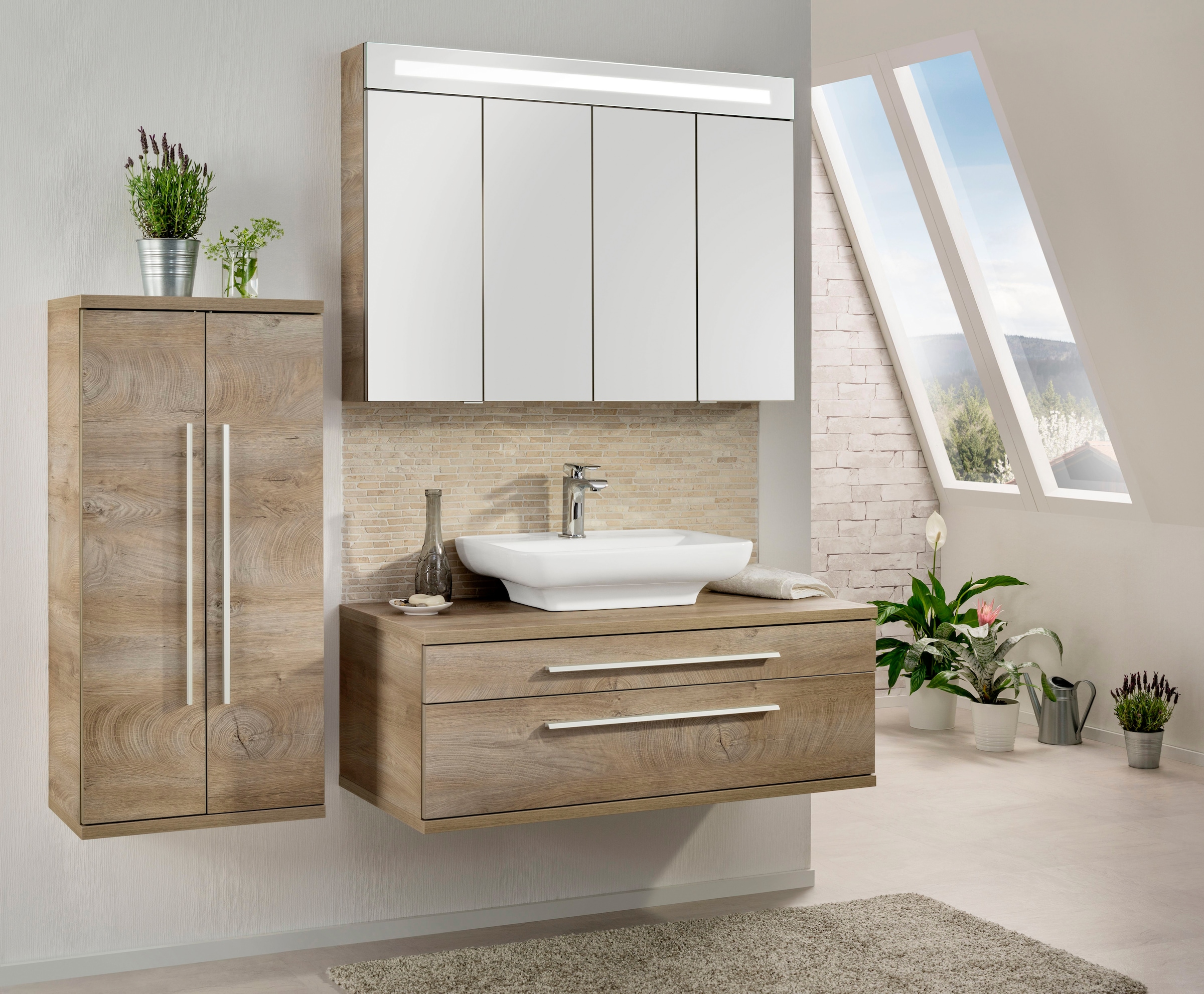 FACKELMANN Midischrank »Stanford«, Badmöbel Badmöbel Breite 50,5 cm