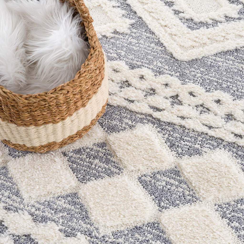 Carpet City Hochflor-Teppich »Focus BAUR Rauten rechteckig, Boho-Teppich, | 3D-Effekt weich, besonders 3005«, Design