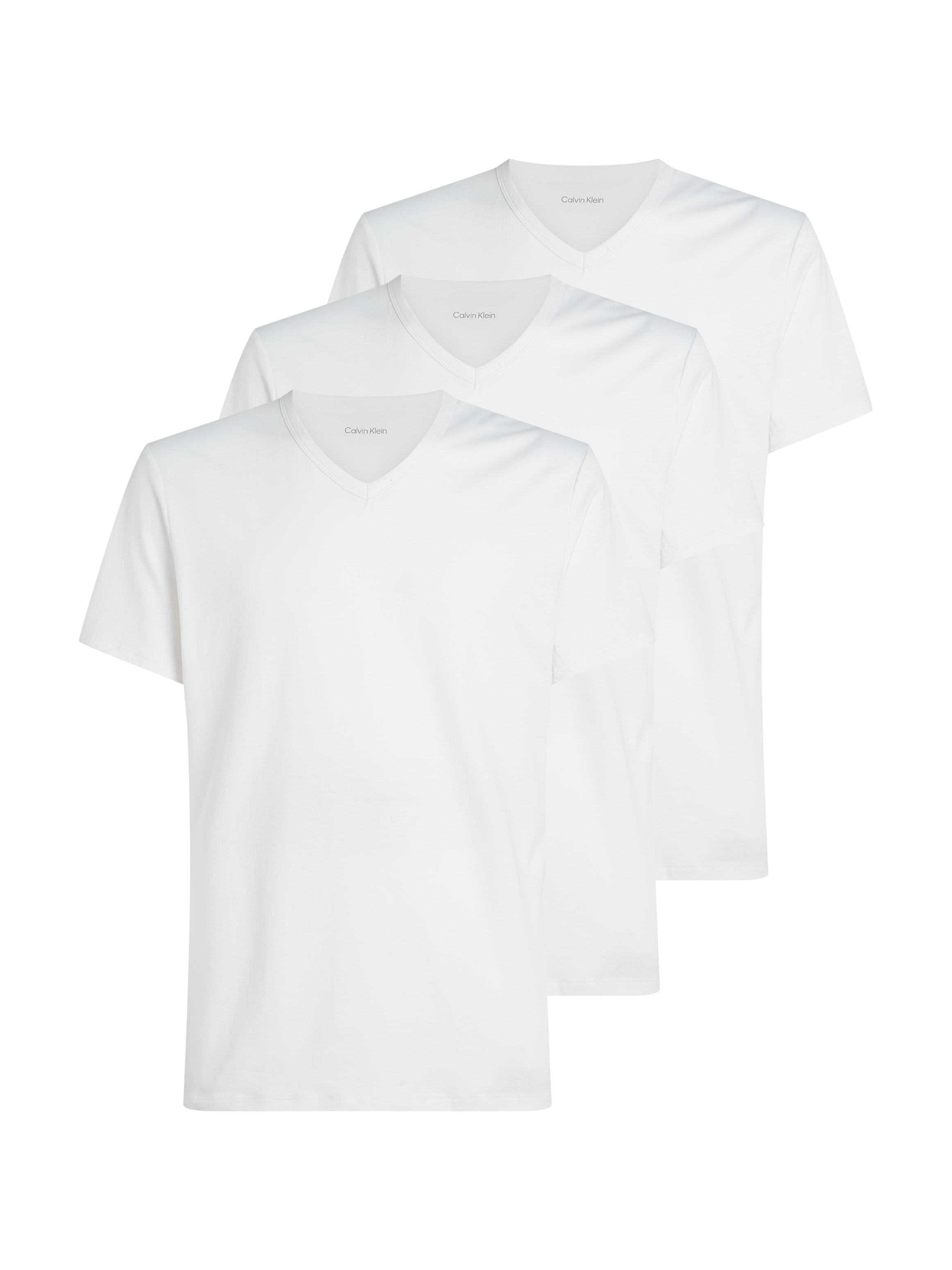Calvin Klein Underwear T-Shirt »S/S V NECK 3PK«, (Packung, 3 tlg., 3er-Pack), mit Logo am Saum