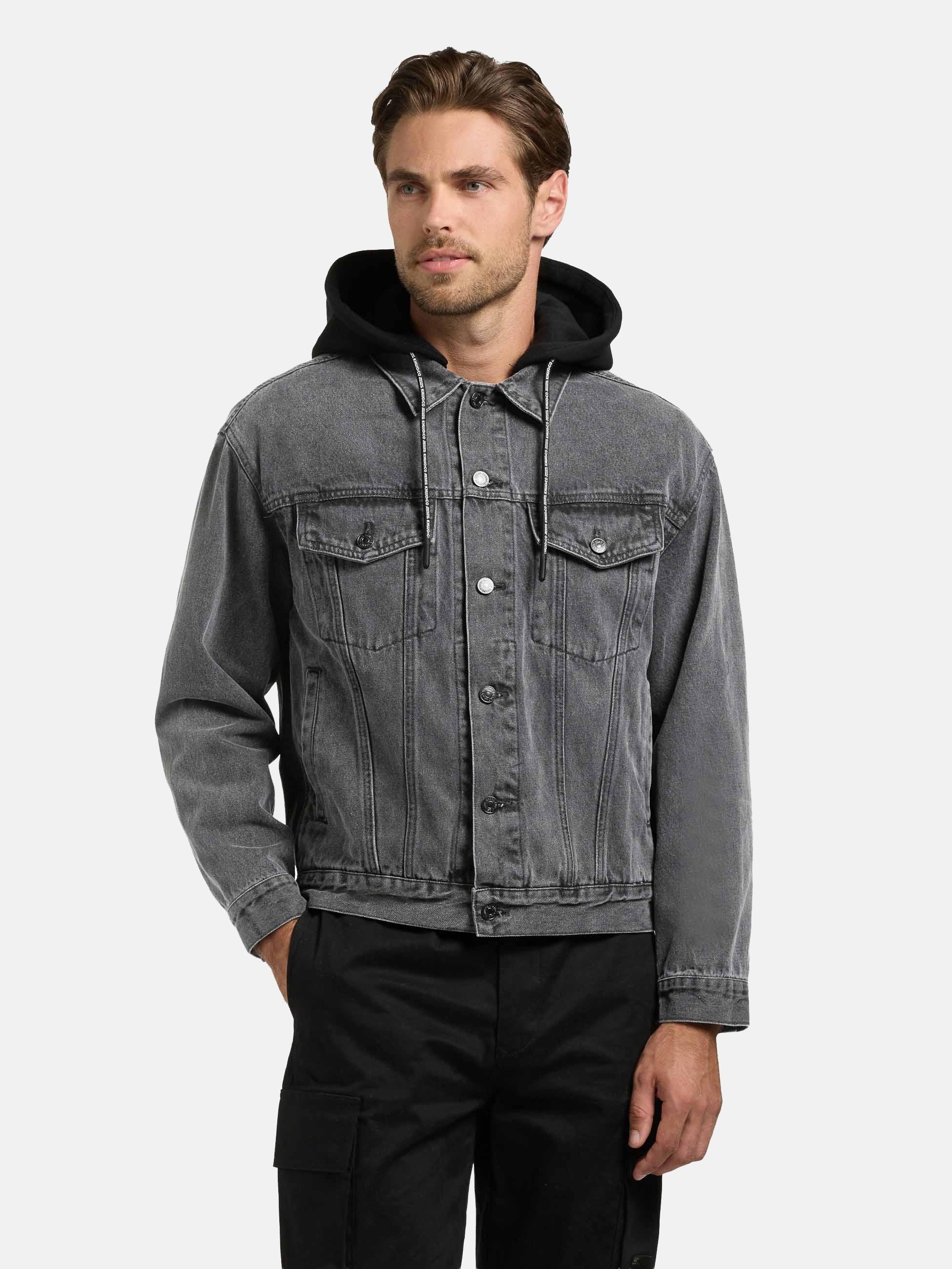 khujo Jeansjacke "Jokin" mit Kapuze Herren Denim-Jacke mit Sweat-Kapuze günstig online kaufen