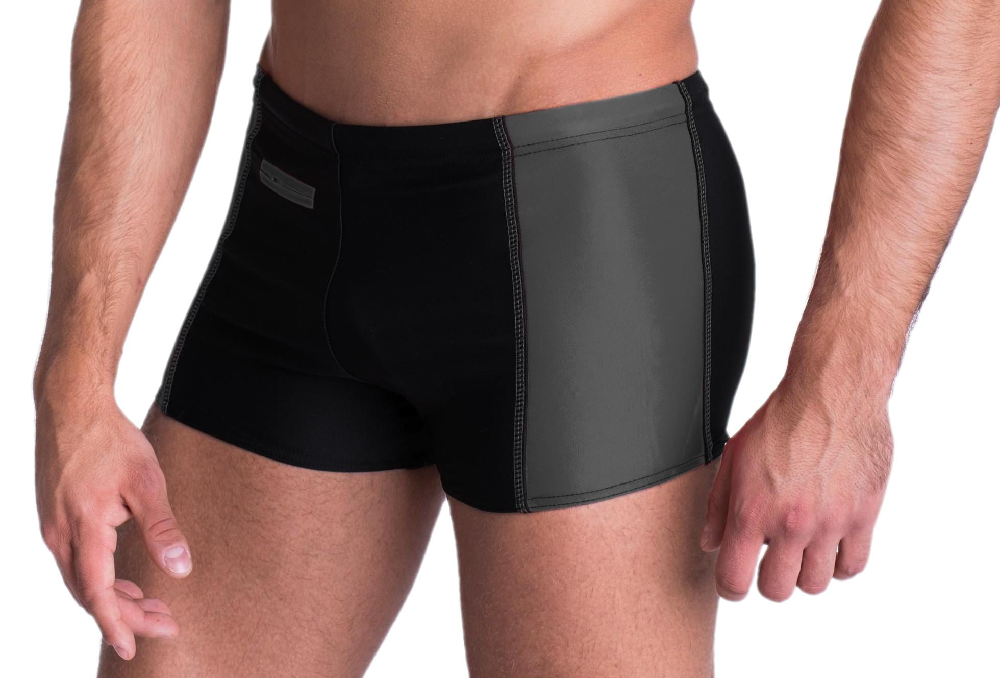 AQUARTI Badehose "Badehose Aquarti Herren Badehose mit Reißverschlusstasche"
