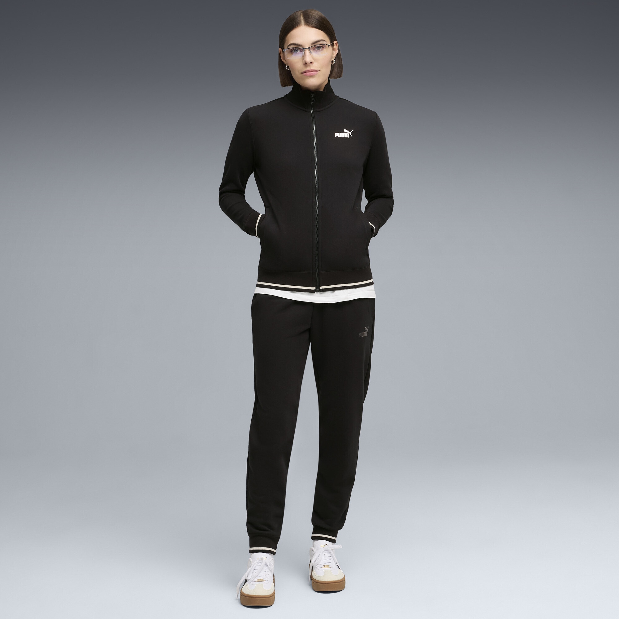 PUMA Jogginganzug »Metallic Trainingsanzug mit Reißverschluss Damen«
