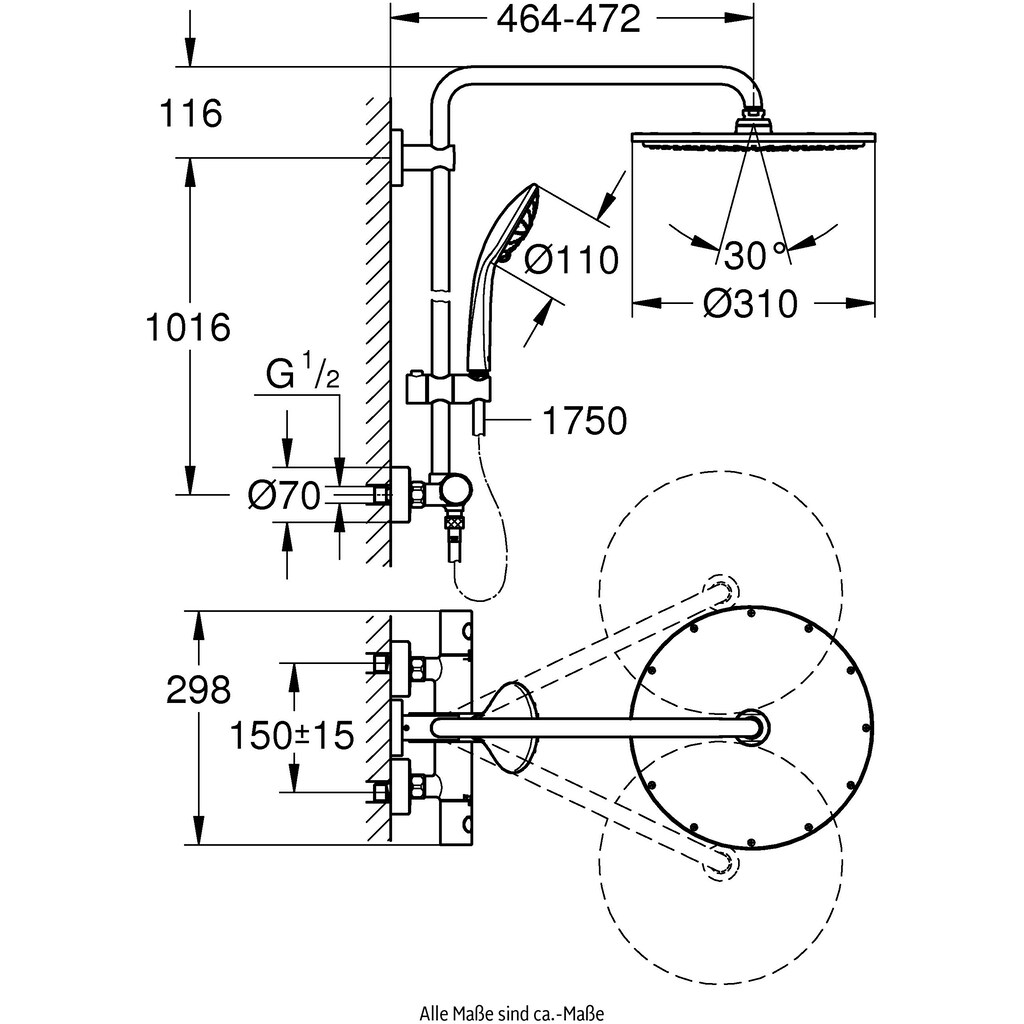 Grohe Duschsystem »Euphoria«, (Packung)