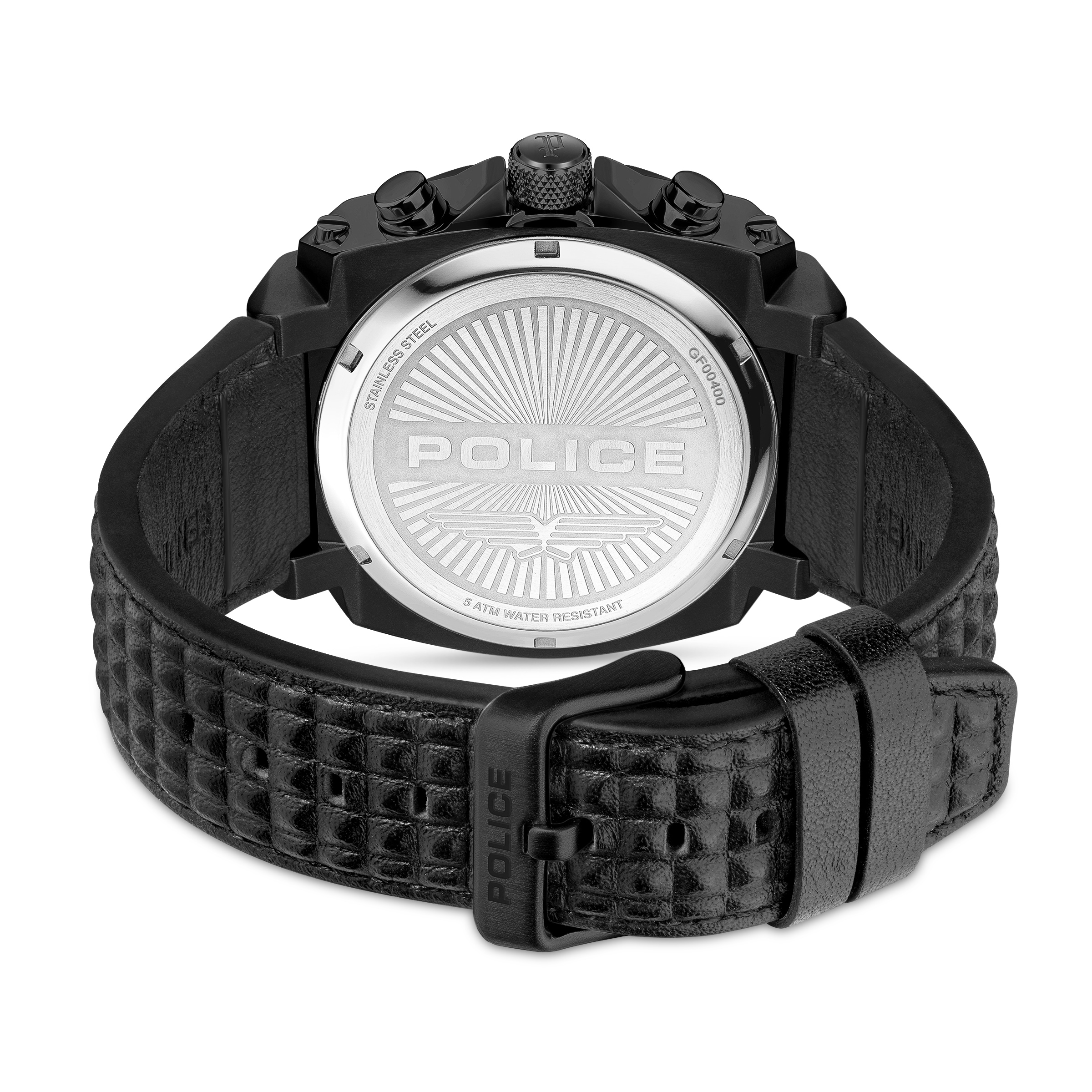 Police Quarzuhr »Norwood« Armbanduhr, Herrenuhr, Lederarmband, analog, 12/24-Std.-Anzeige