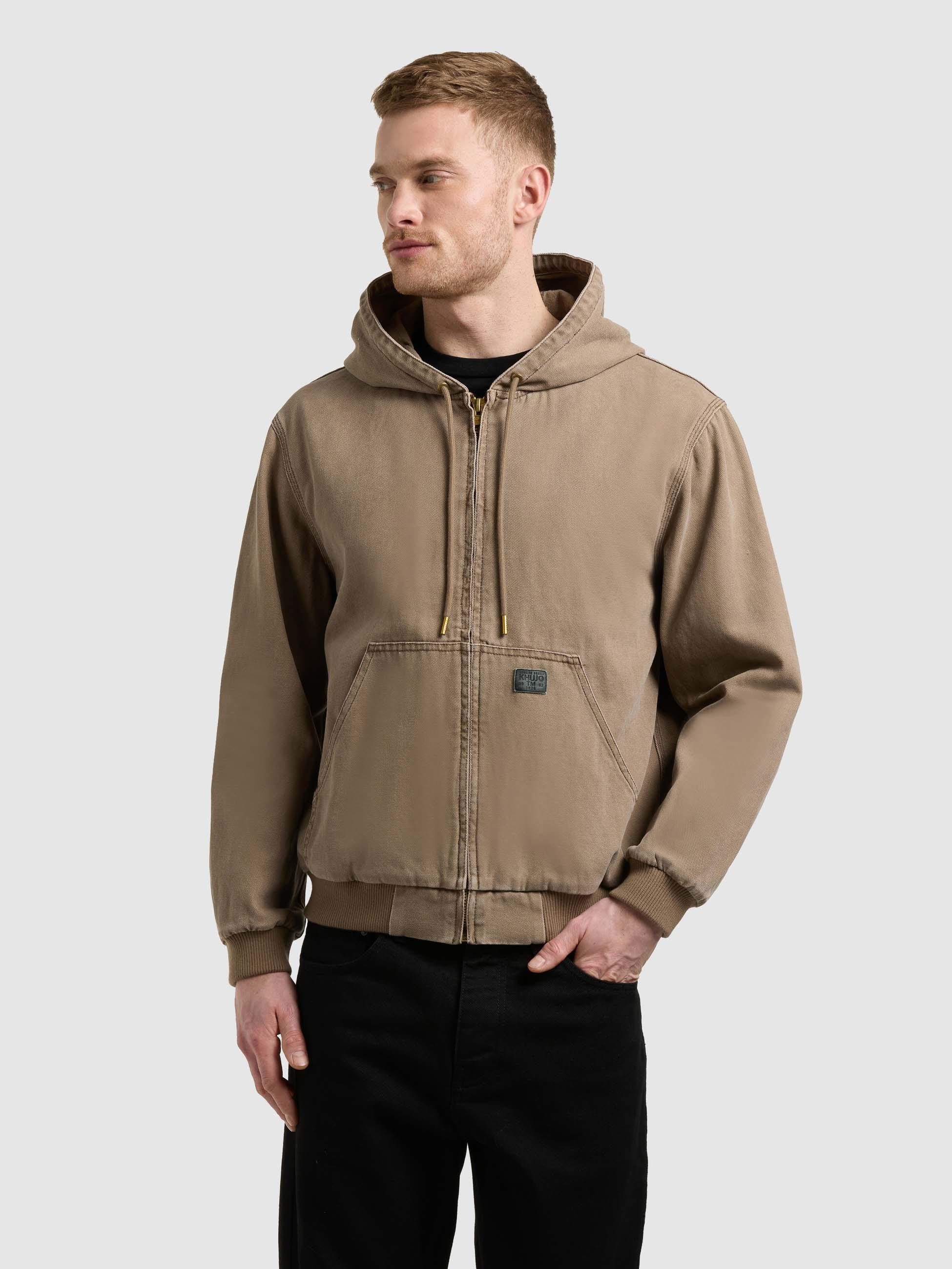 khujo Outdoorjacke »Rhiis« mit Kapuze Herren Übergangsjacke im Denim-Look