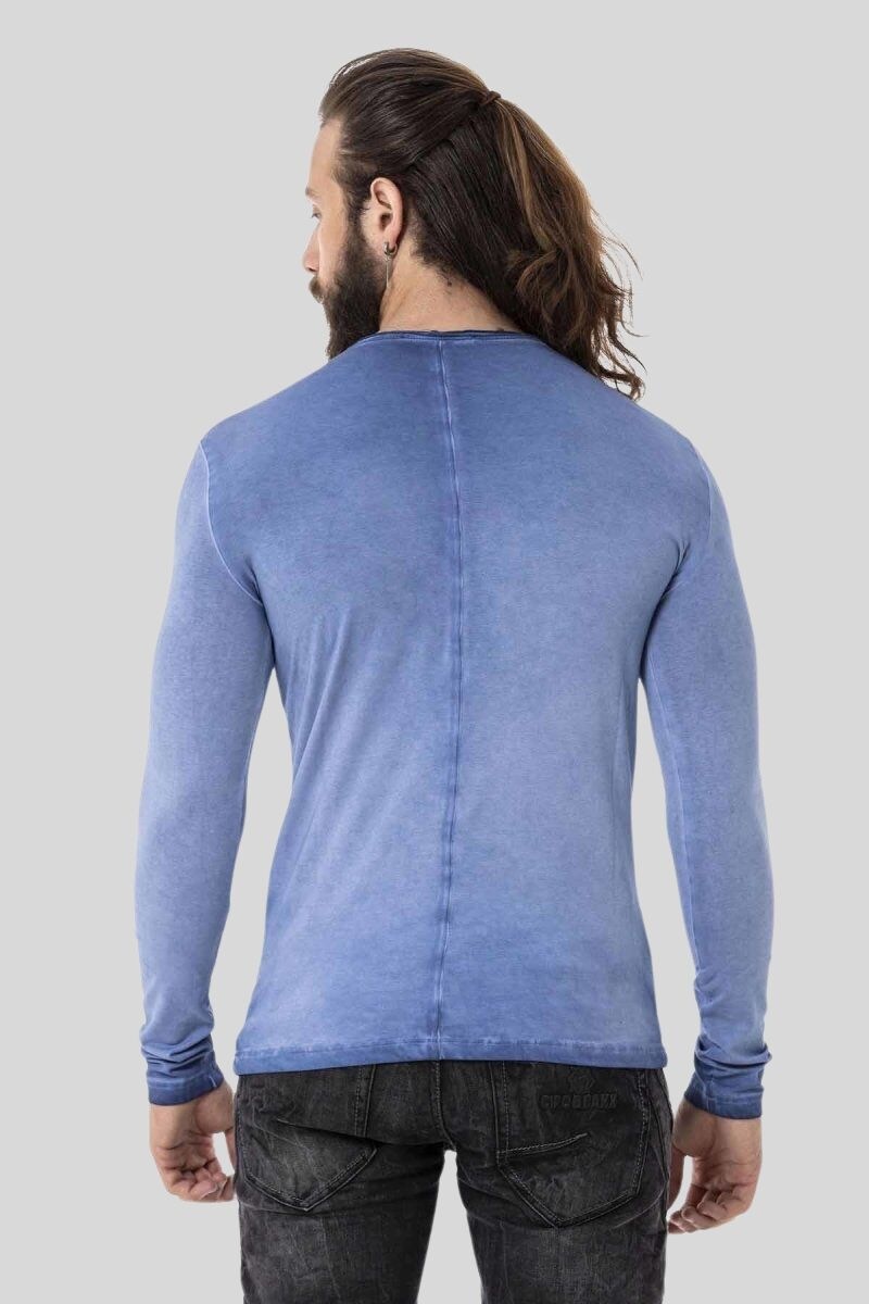 Cipo & Baxx T-Shirt "Sweatshirts" mit Knopfleiste am Ausschnitt günstig online kaufen