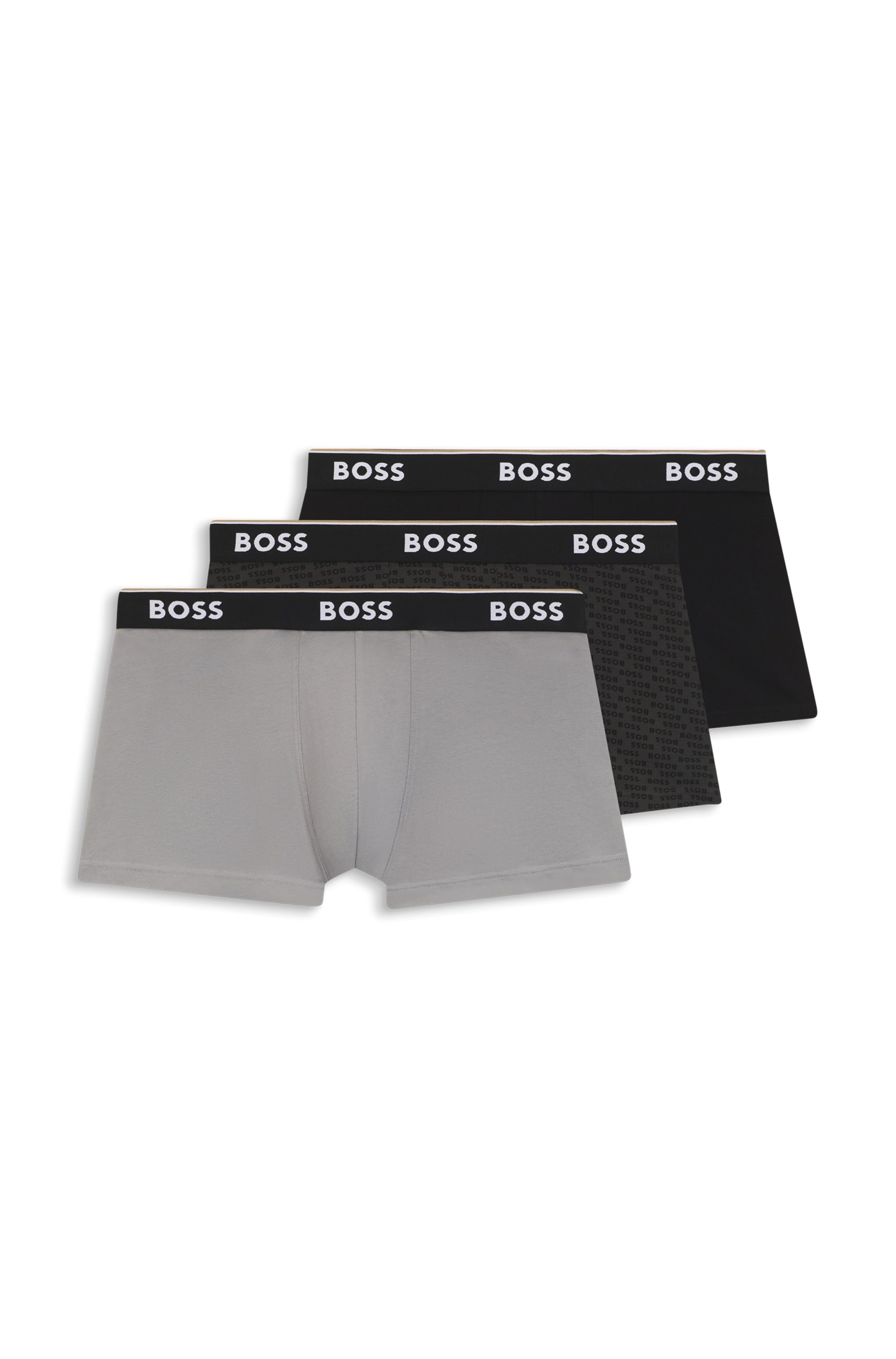 BOSS Trunk Packung, 3 Stk. aus Stretch-Baumwolle, elastischer Bund, mittlere Bundhöhe