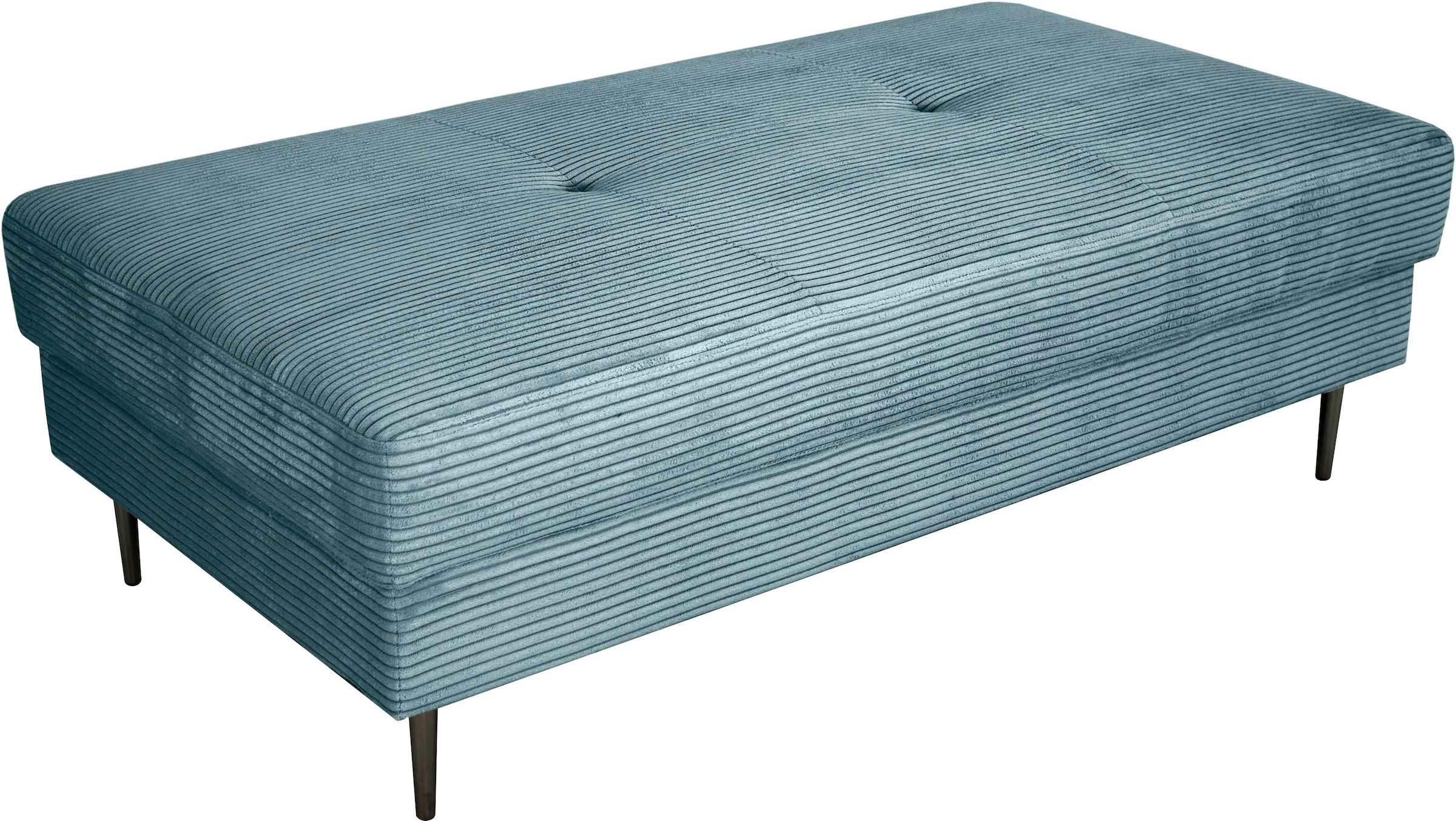 OTTO home Hocker "Summer B: 142cm, in Cord & Struktur erhältlich" schwarze Metallfüße
