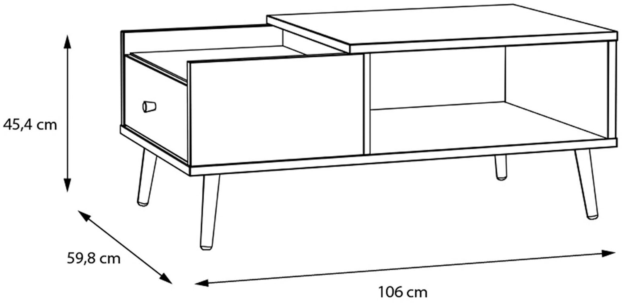 FORTE Couchtisch »Harllson EasyKlix by Forte«, die neue geniale Art Möbel aufzubauen, fast ohne Werkzeug